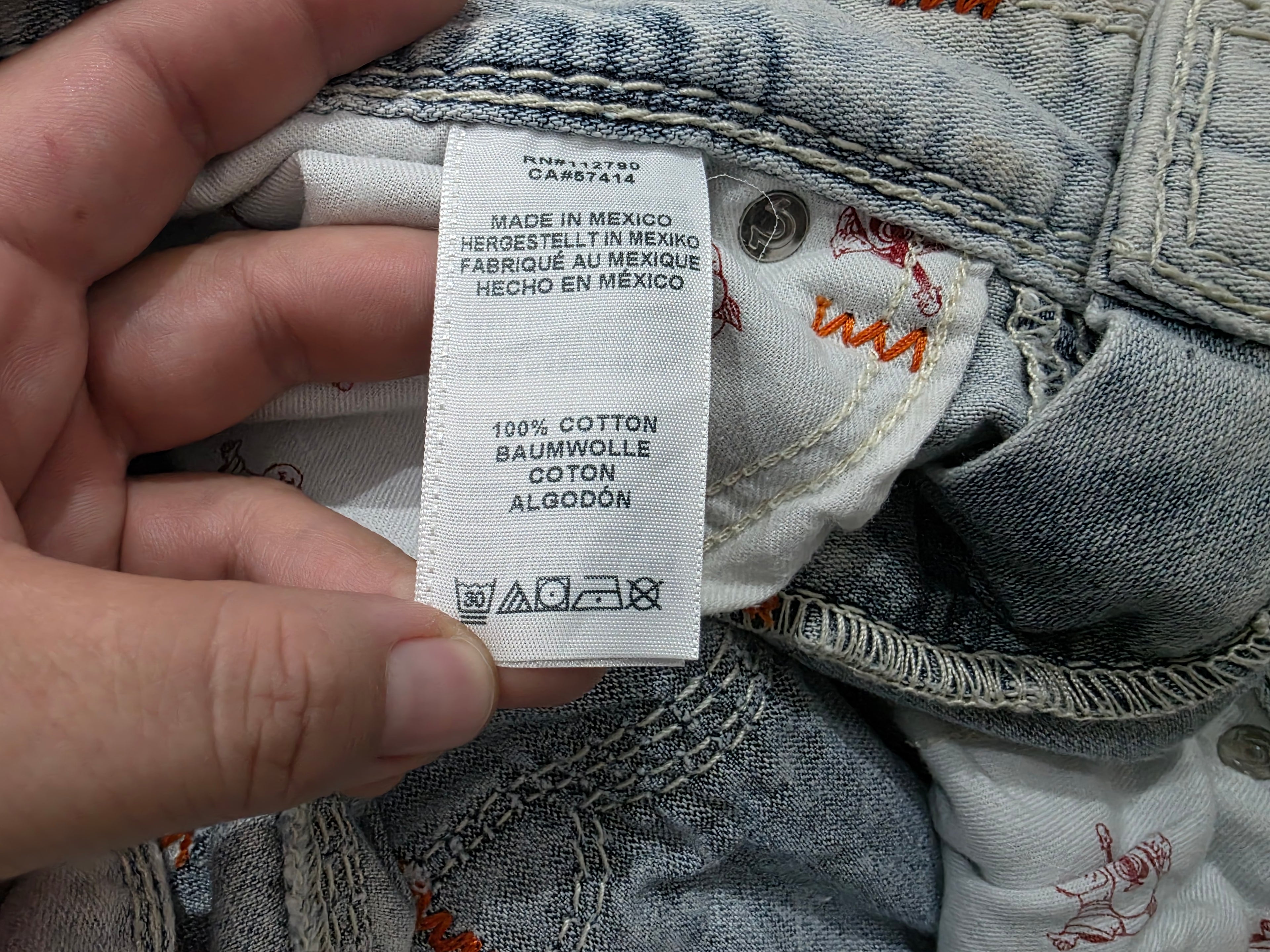 Pantalon True Religion Mujer 33 Straight Azulclaro Mezclilla