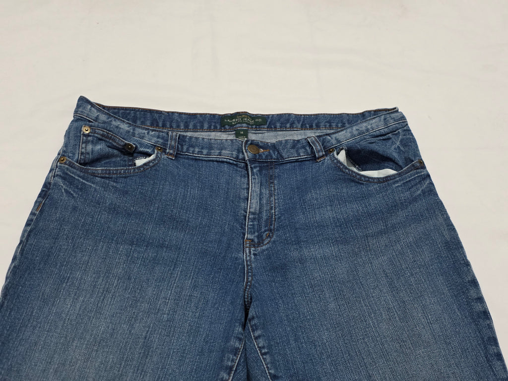 Pantalon Ralph Lauren Jeans Mujer Talla 14 Azul Mezclilla