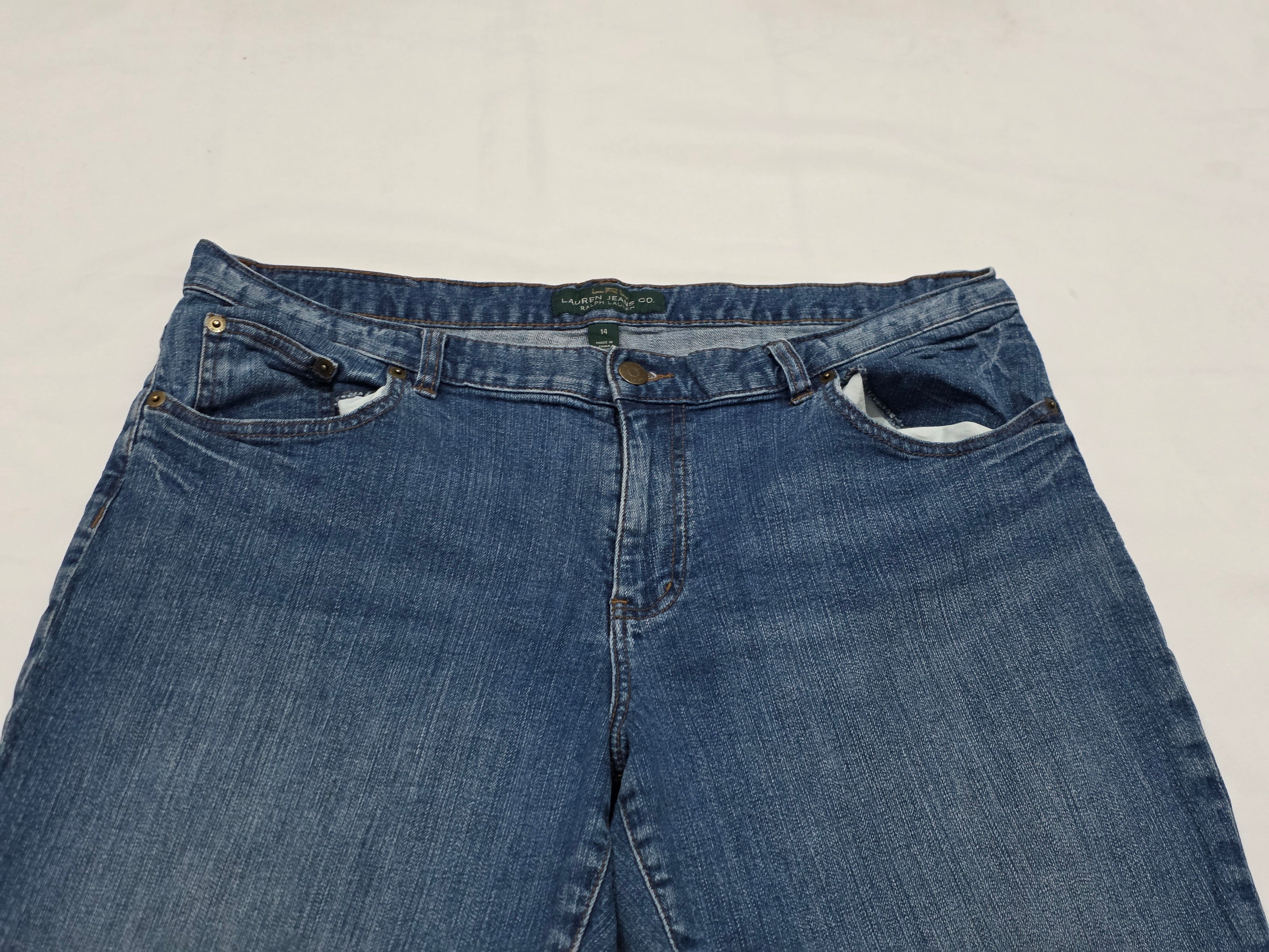 Pantalon Ralph Lauren Jeans Mujer Talla 14 Azul Mezclilla