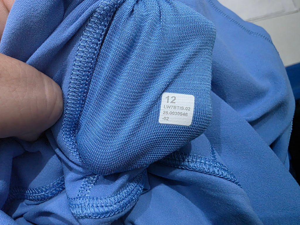 Short Biker Lululemon De Mujer Talla 12 Azul Celeste