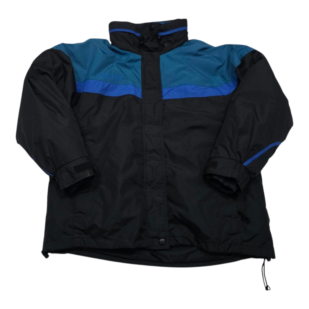 Chamarra Columbia De Mujer Talla Grande Negra Con Azul