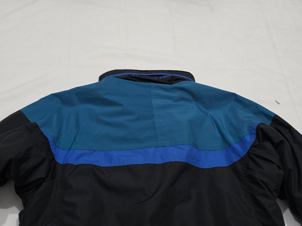 Chamarra Columbia De Mujer Talla Grande Negra Con Azul