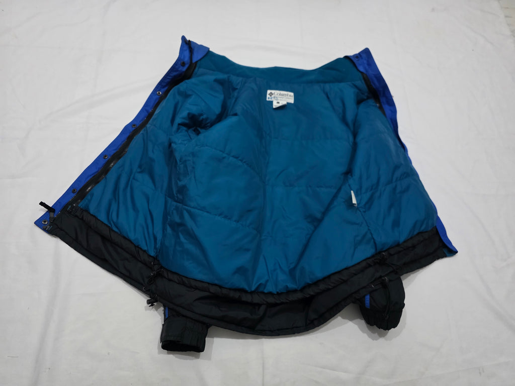 Chamarra Columbia De Mujer Talla Grande Negra Con Azul