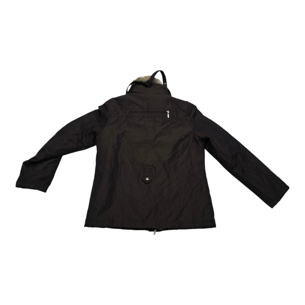 Chamarra Michael Kors Café Con Cuello De Peluche, Talla L