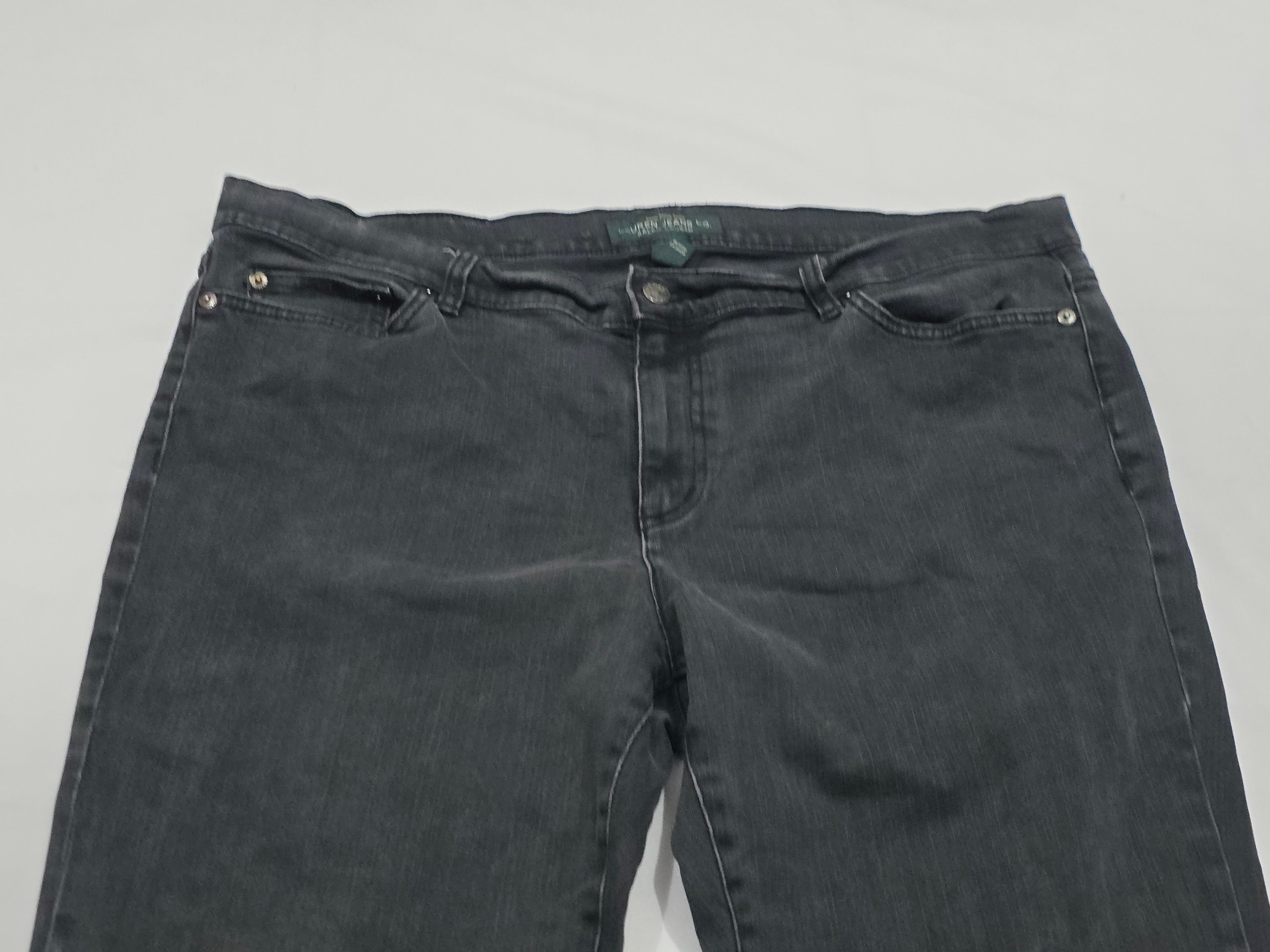Pantalon Ralph Lauren Jeans Mujer Talla 16w Gris Mezclilla