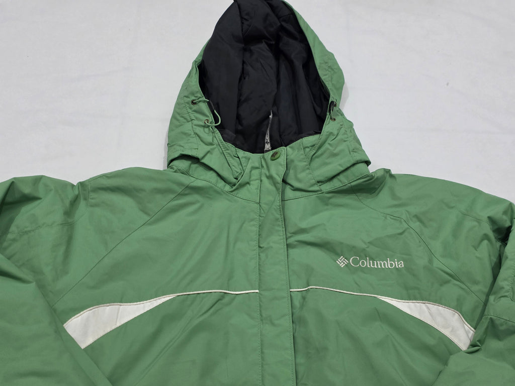 Chamarra Impermeable Mujer Columbia Extra Grande Color Verde