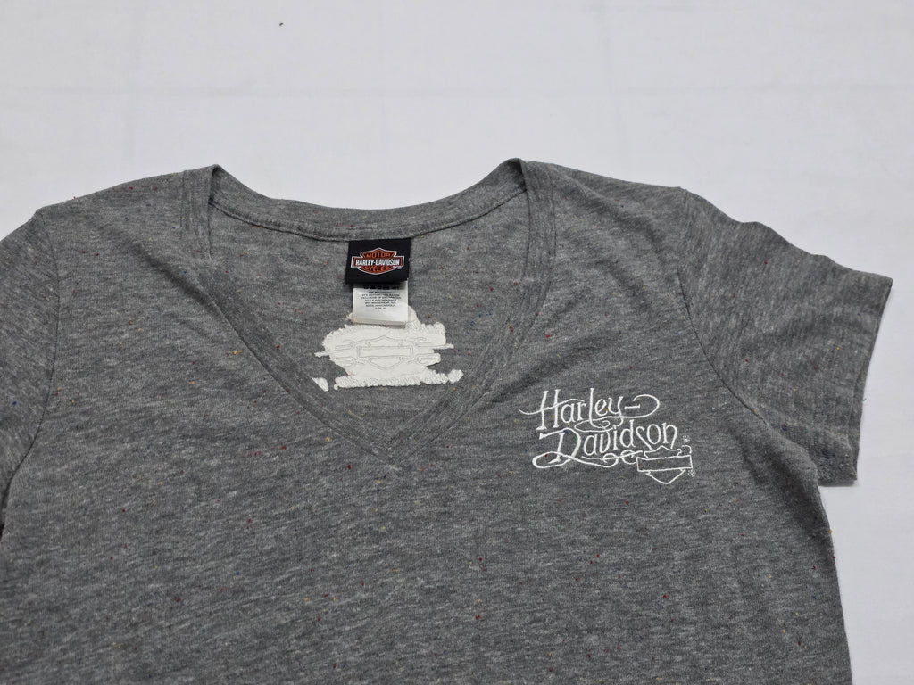 Playera Harley Davidson De Mujer Extra Grande Color Gris