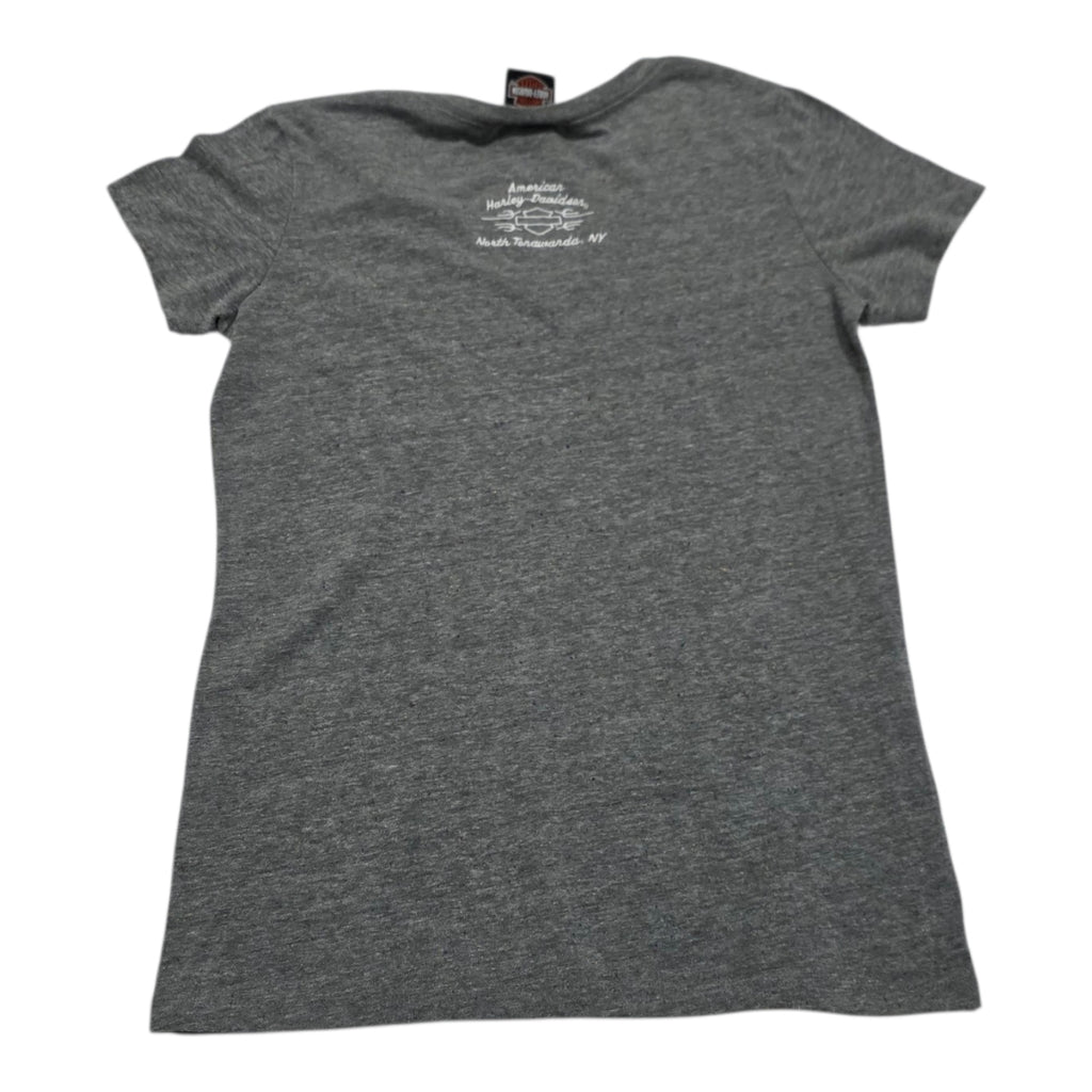 Playera Harley Davidson De Mujer Extra Grande Color Gris