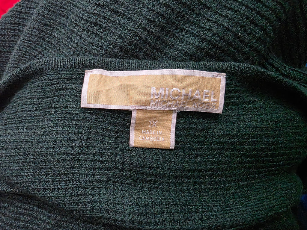 Sueter Michael Kors Mujer Talla 1x Color Verde Con Botones