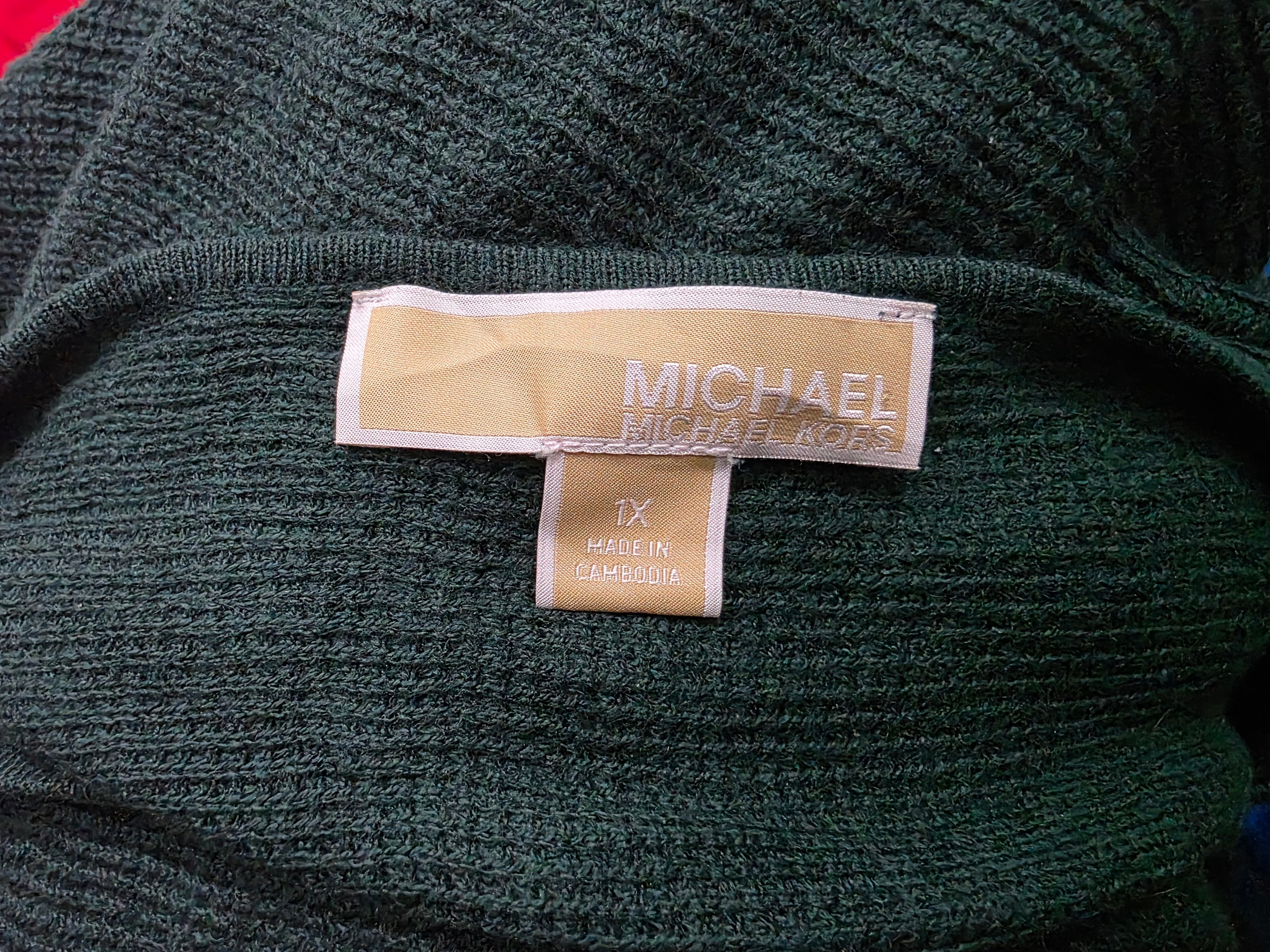 Sueter Michael Kors Mujer Talla 1x Color Verde Con Botones