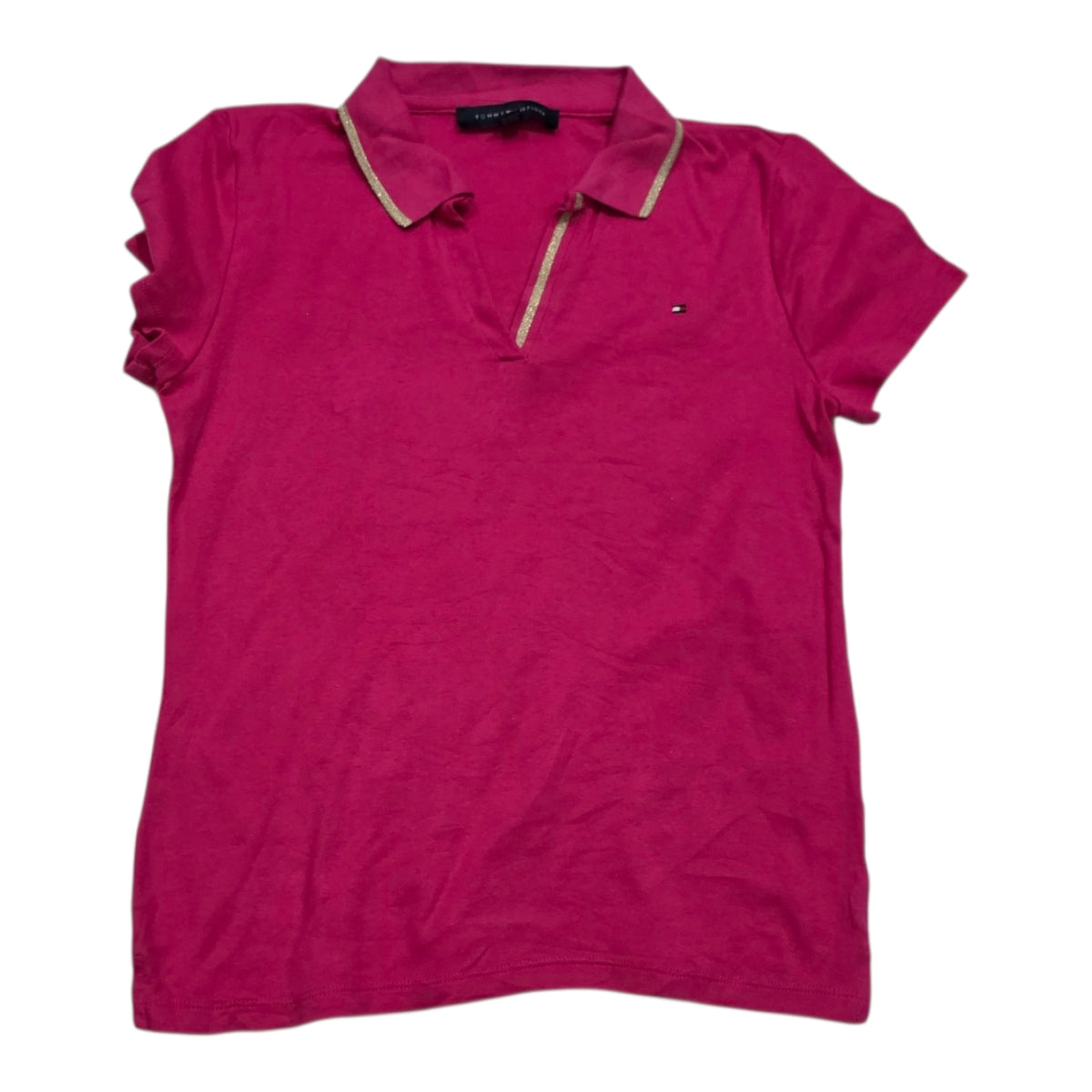 Playera Tommy Hilfiger Mujer Chica Rosa Manga Corta Polo