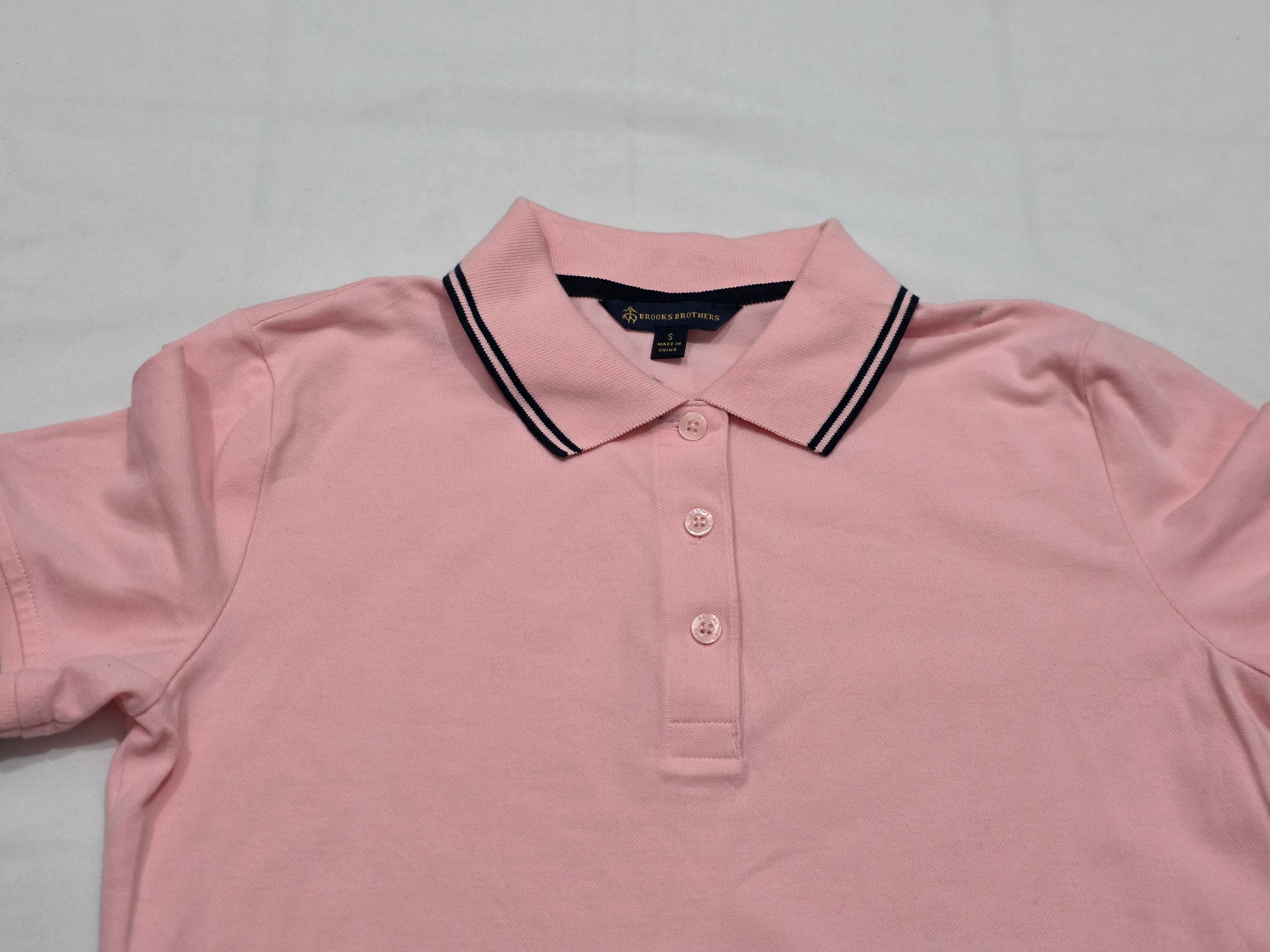 Playera Brooks Brothers Mujer Chica Rosa Claro Cuello Polo