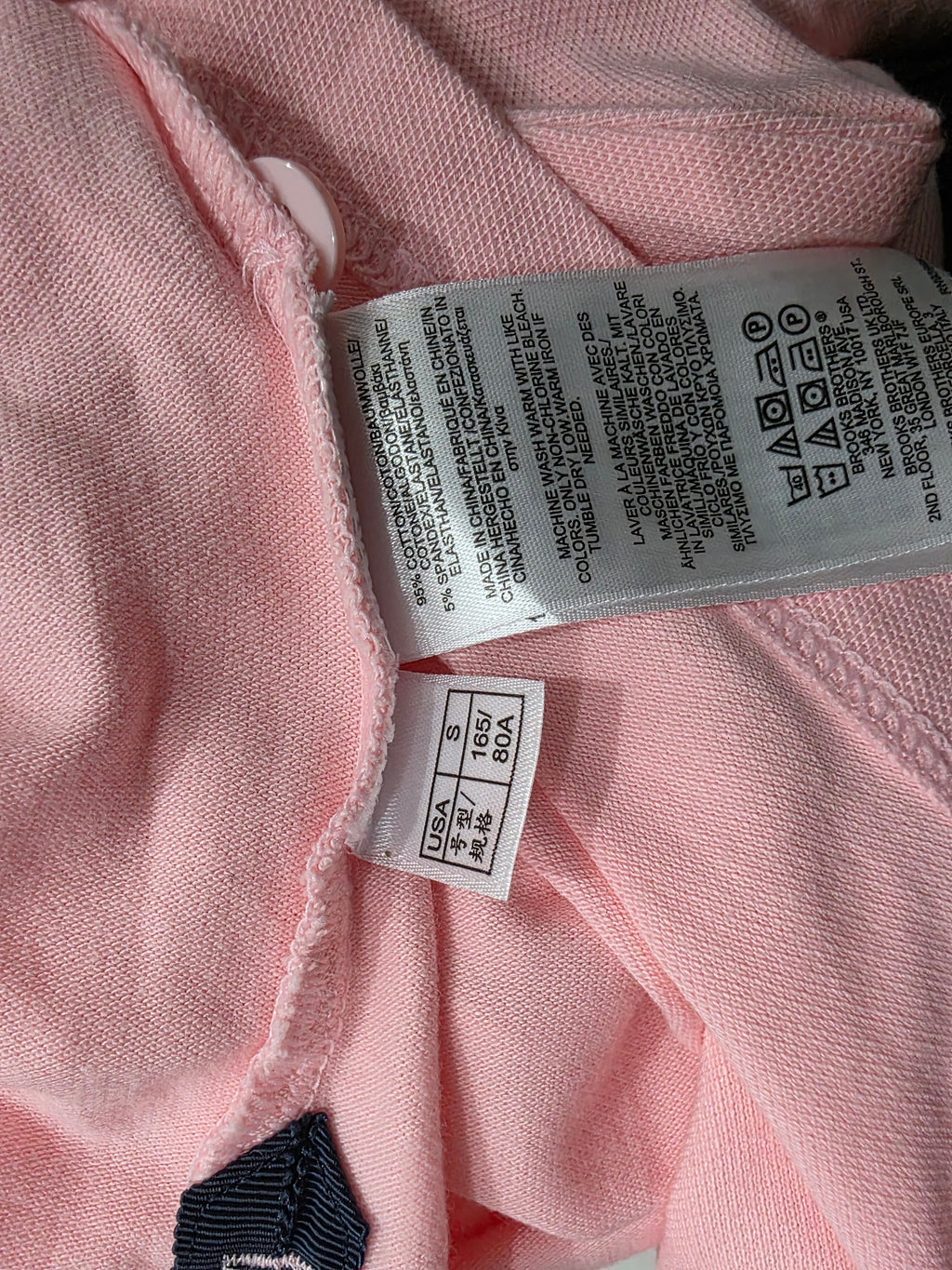 Playera Brooks Brothers Mujer Chica Rosa Claro Cuello Polo