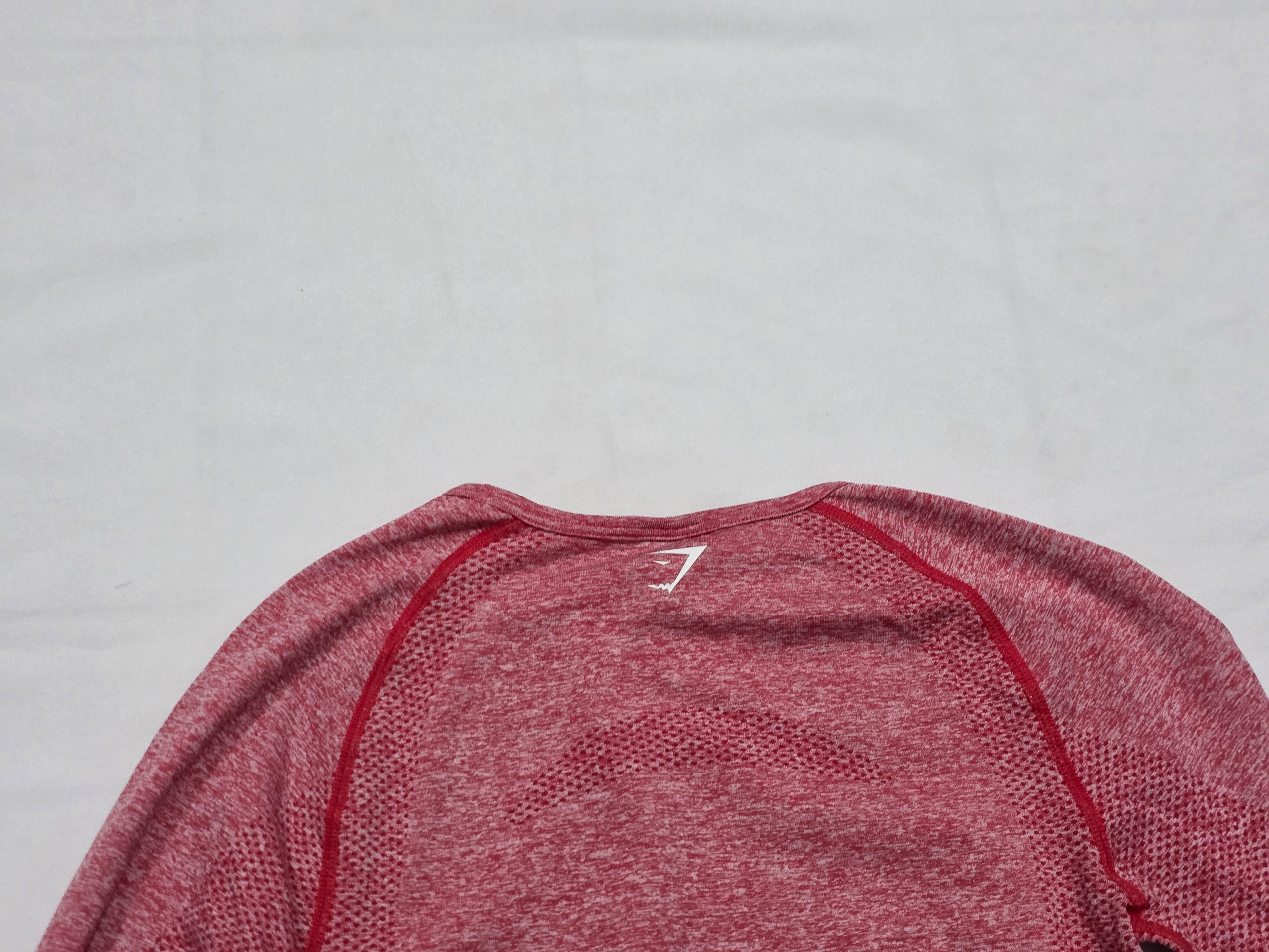 Playera Corta Gymshark Chica Mujer Manga Larga Rosa Jaspeado