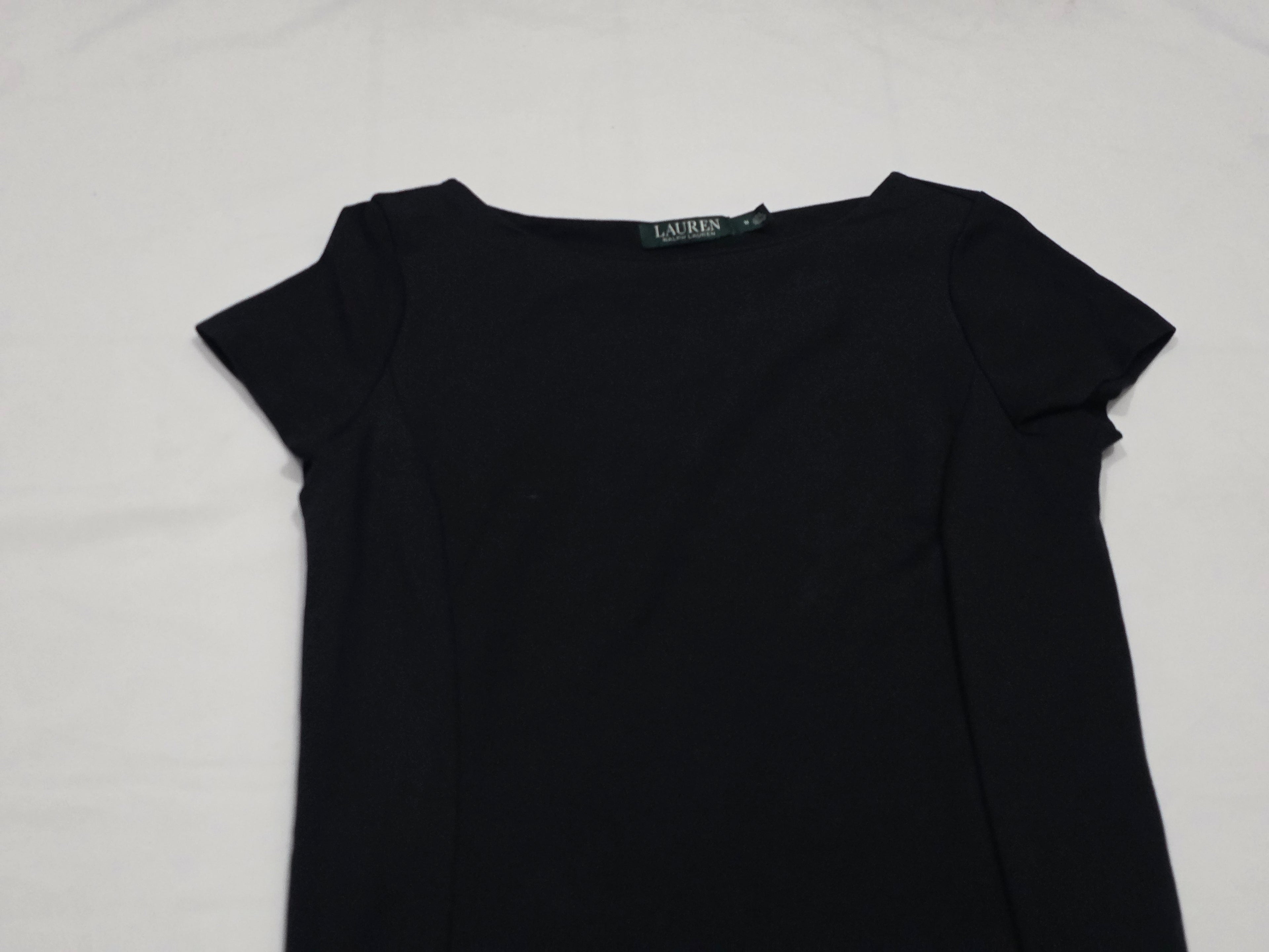 Vestido Casual Ralph Lauren Mujer Mediana Negro Manga Corta