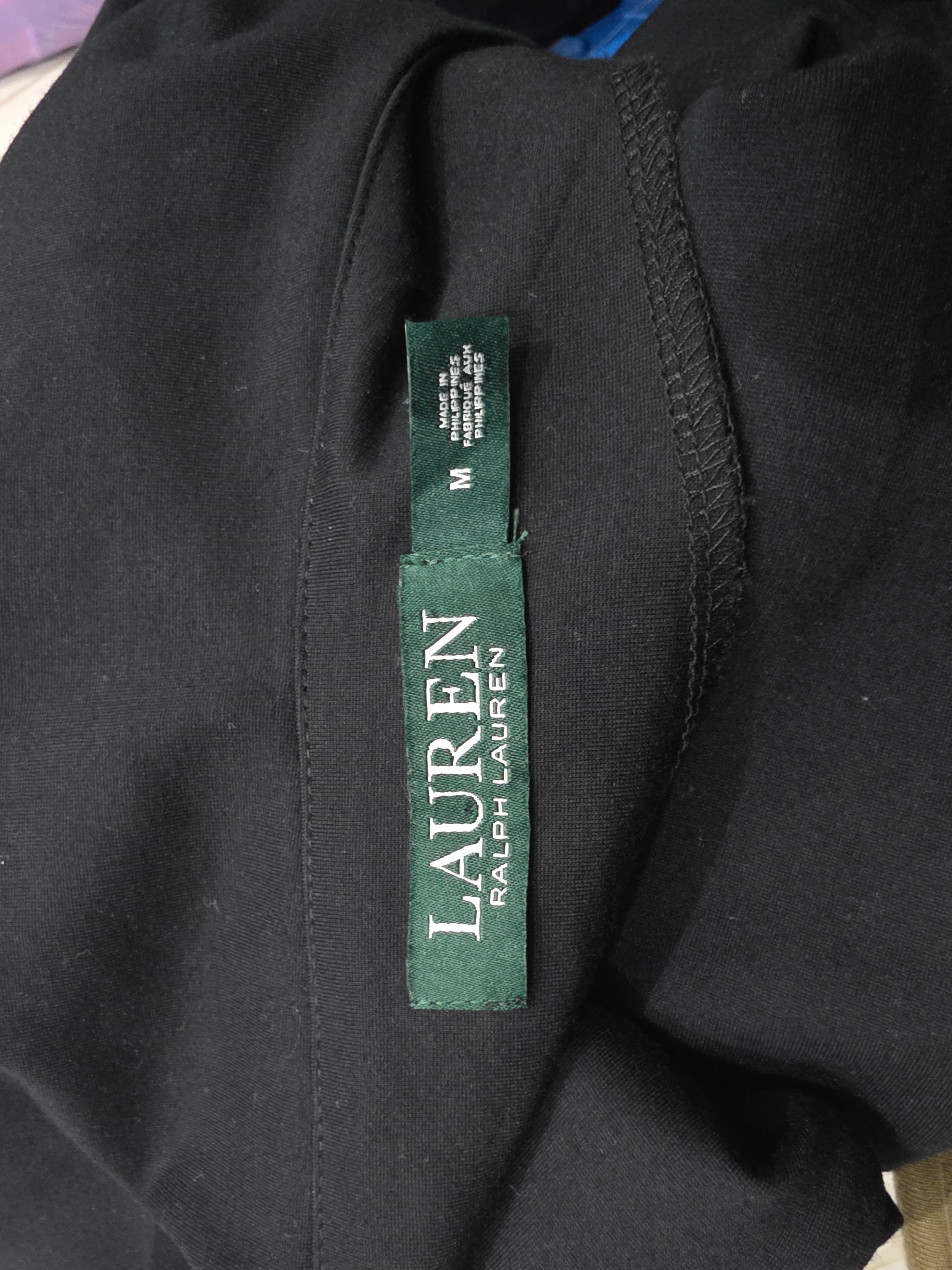 Vestido Casual Ralph Lauren Mujer Mediana Negro Manga Corta