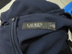 Vestido Lauren Ralph Lauren Azul Wrap Manga Cort Cinturó 14