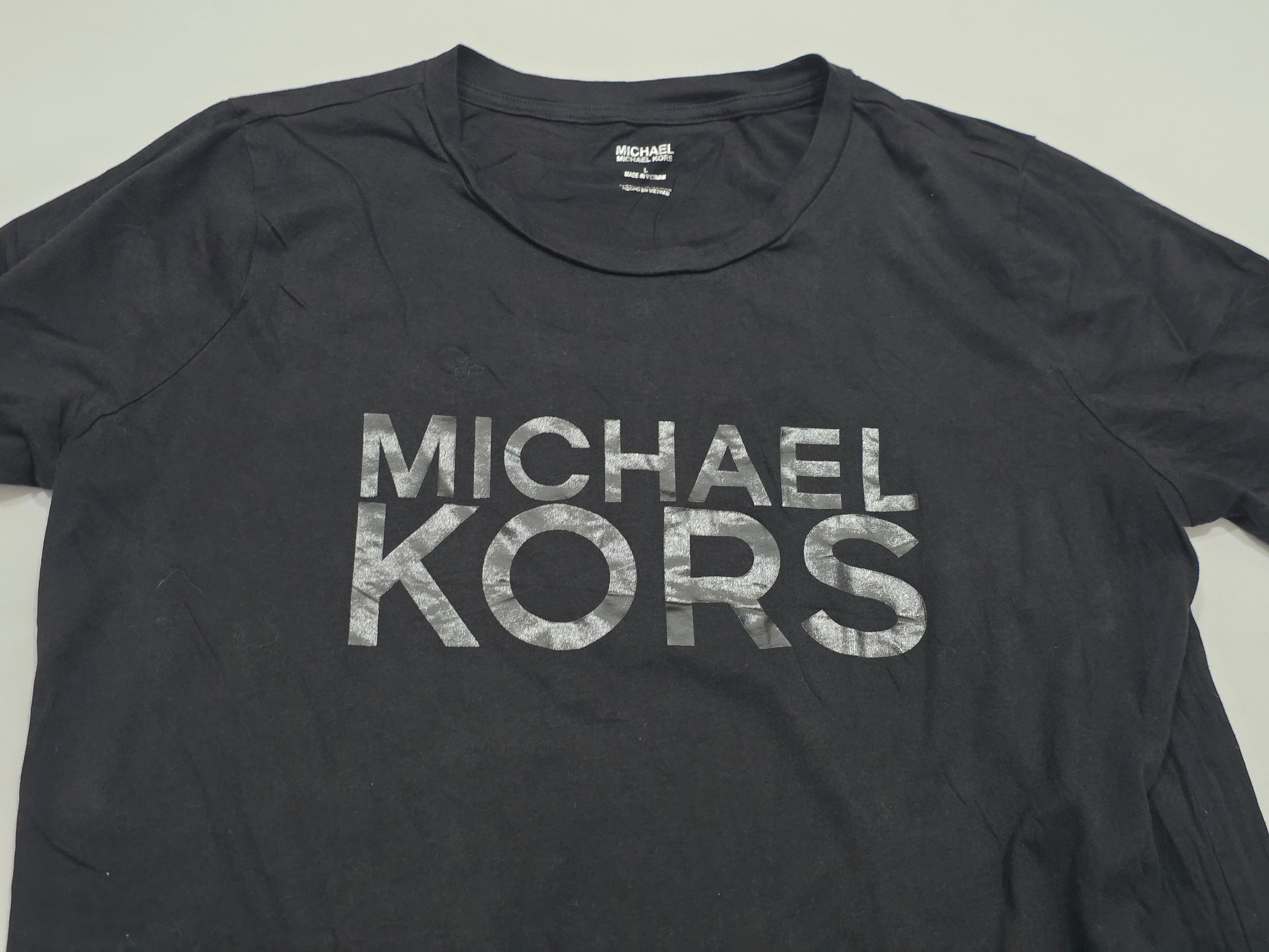 Playera Michael Kors Mujer Grande Color Negro Manga Corta