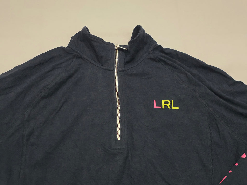 Sudadera Ralph Lauren Medio Cierre Azul Marino Extra Grande