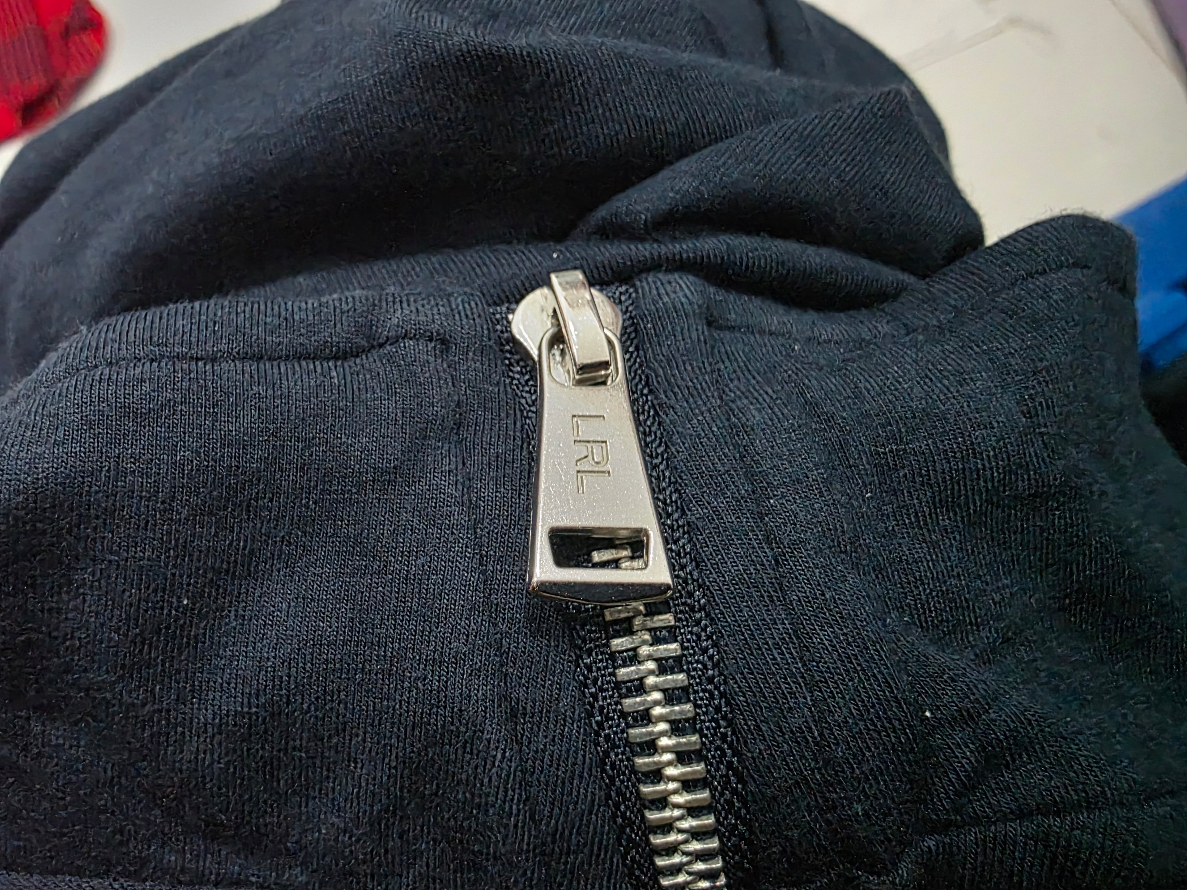 Sudadera Ralph Lauren Medio Cierre Azul Marino Extra Grande