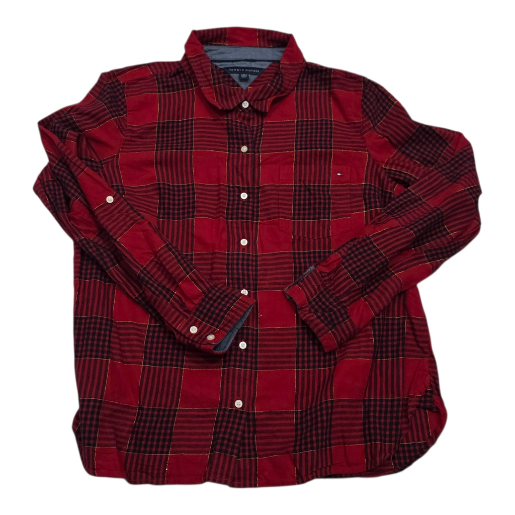 Camisa Tommy Hilfiger De Mujer Extra Grande Rojo/negro