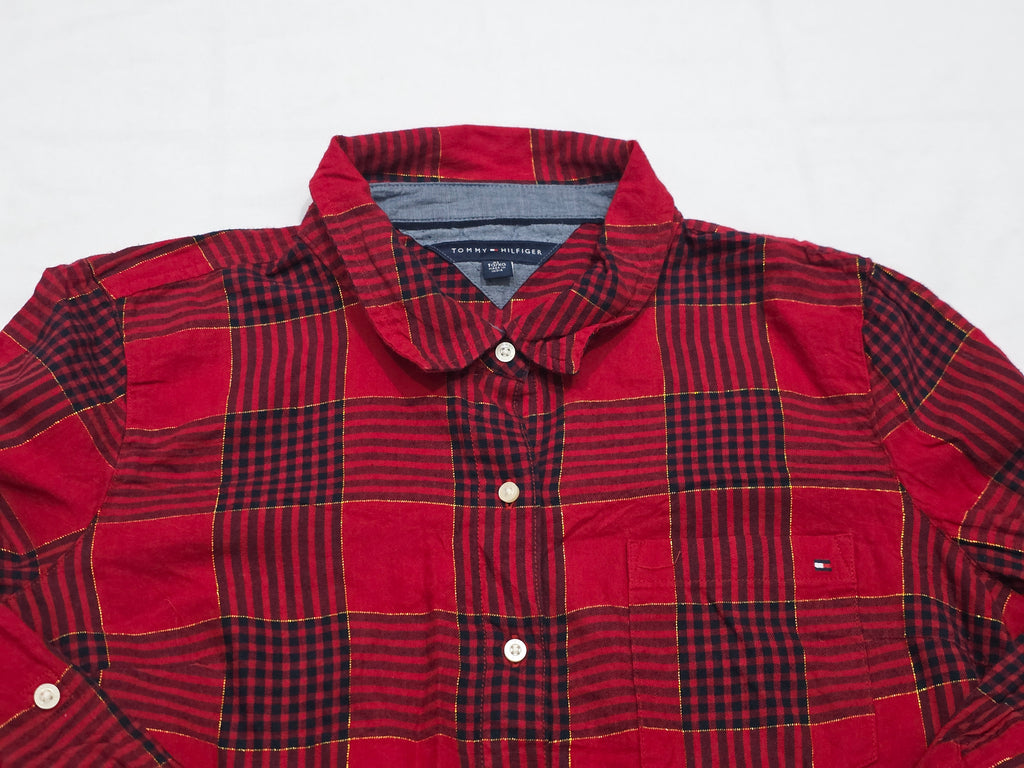 Camisa Tommy Hilfiger De Mujer Extra Grande Rojo/negro