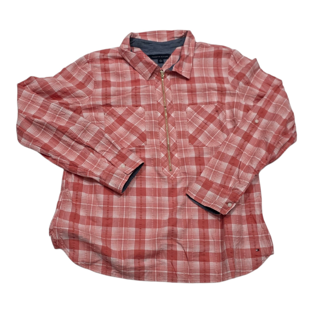 Blusa Tommy Hilfiger De Mujer Extra Grande Rosa A Cuadros
