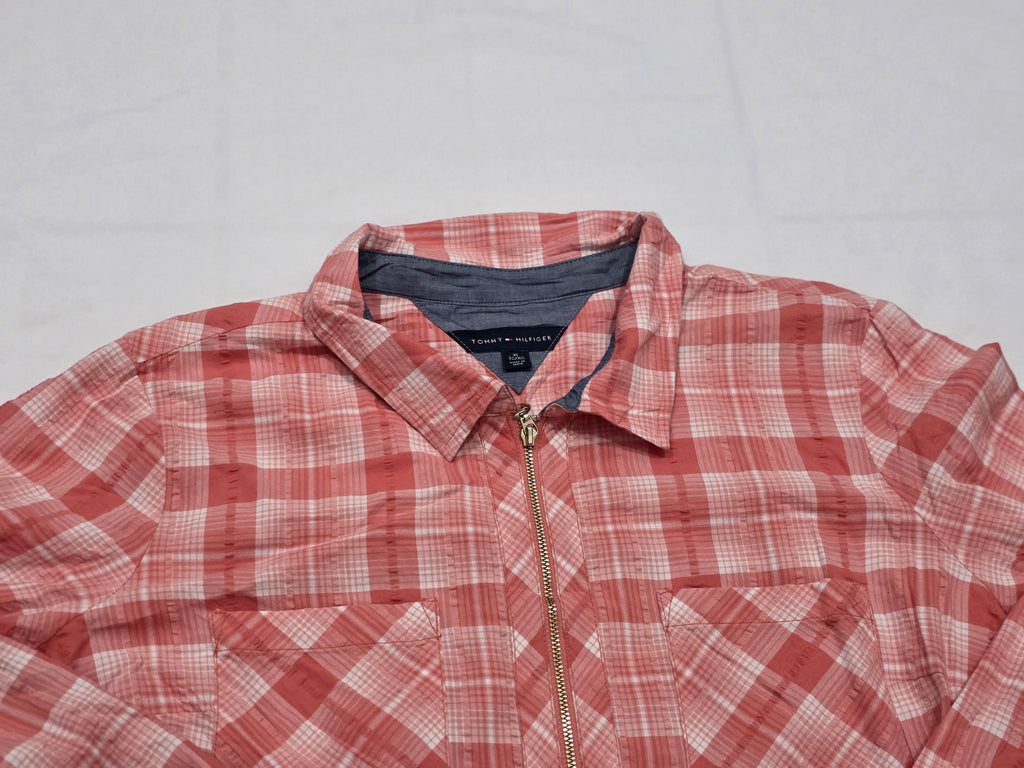 Blusa Tommy Hilfiger De Mujer Extra Grande Rosa A Cuadros