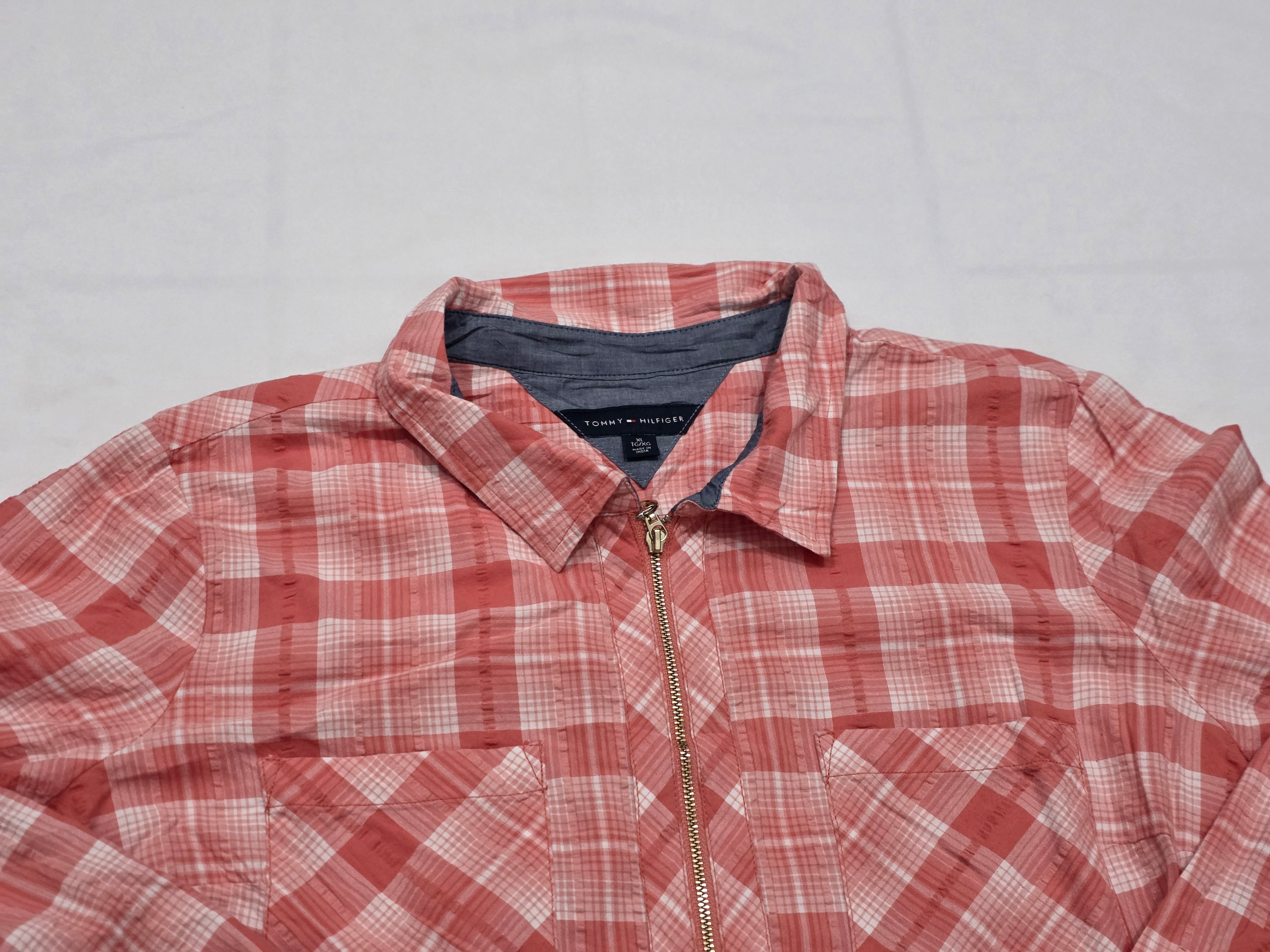 Blusa Tommy Hilfiger De Mujer Extra Grande Rosa A Cuadros