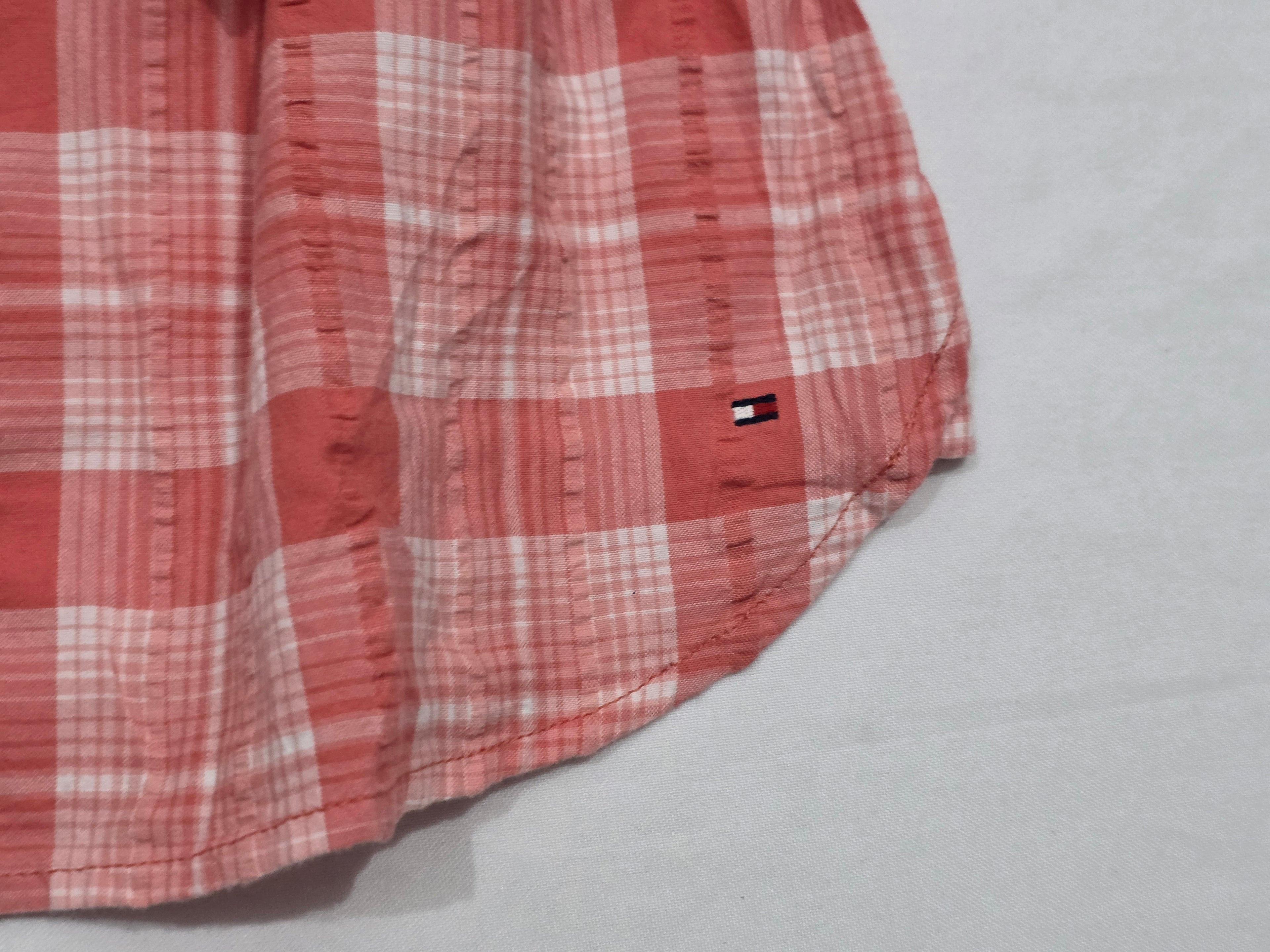 Blusa Tommy Hilfiger De Mujer Extra Grande Rosa A Cuadros
