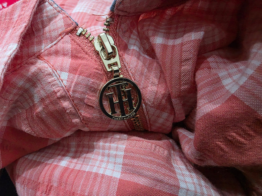 Blusa Tommy Hilfiger De Mujer Extra Grande Rosa A Cuadros