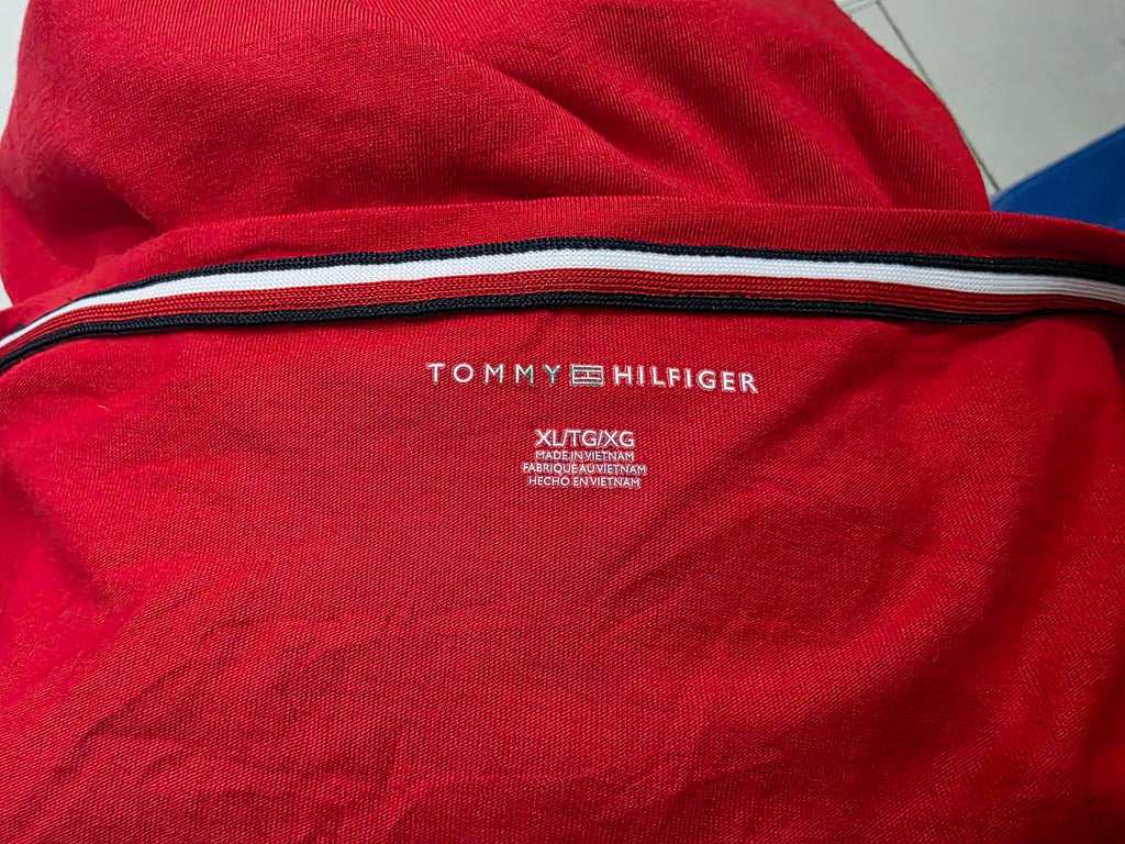 Playera Tommy Hilfiger Mujer Extra Grande Roja Manga Corta