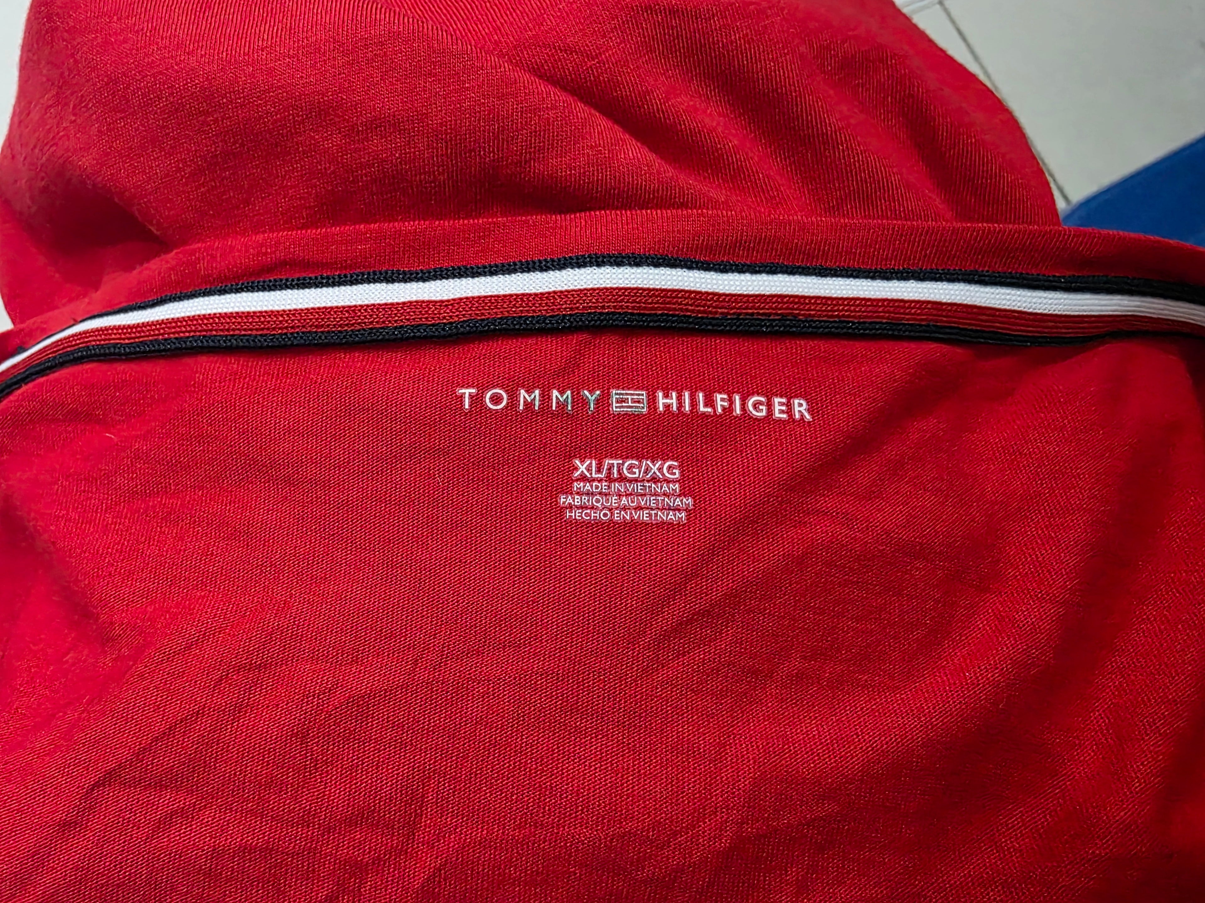 Playera Tommy Hilfiger Mujer Extra Grande Roja Manga Corta