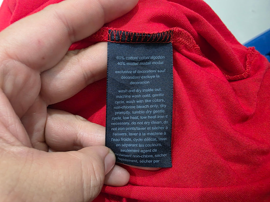 Playera Tommy Hilfiger Mujer Extra Grande Roja Manga Corta