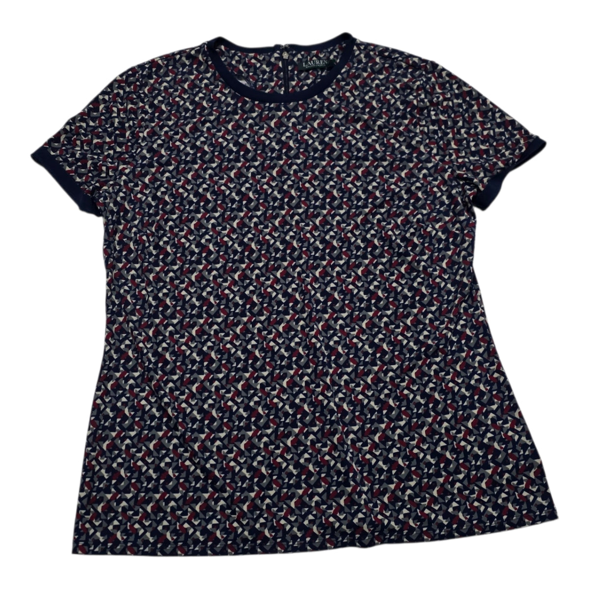 Blusa Ralph Lauren De Mujer Talla 2x Manga.corta Azul/rojo