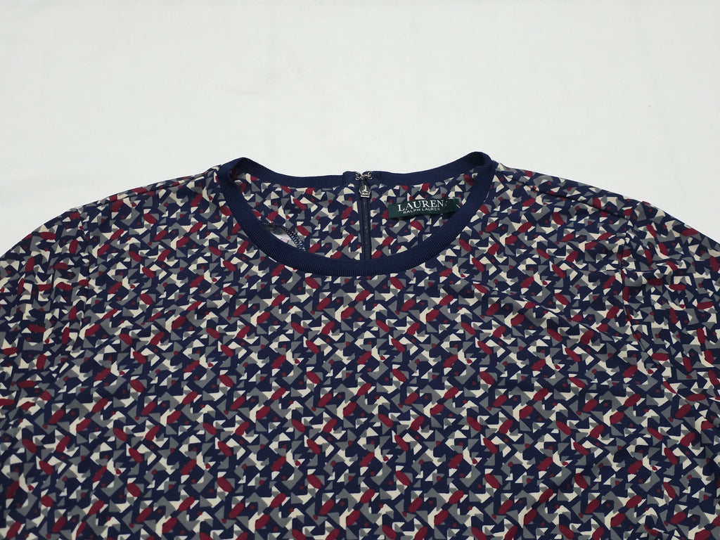 Blusa Ralph Lauren De Mujer Talla 2x Manga.corta Azul/rojo