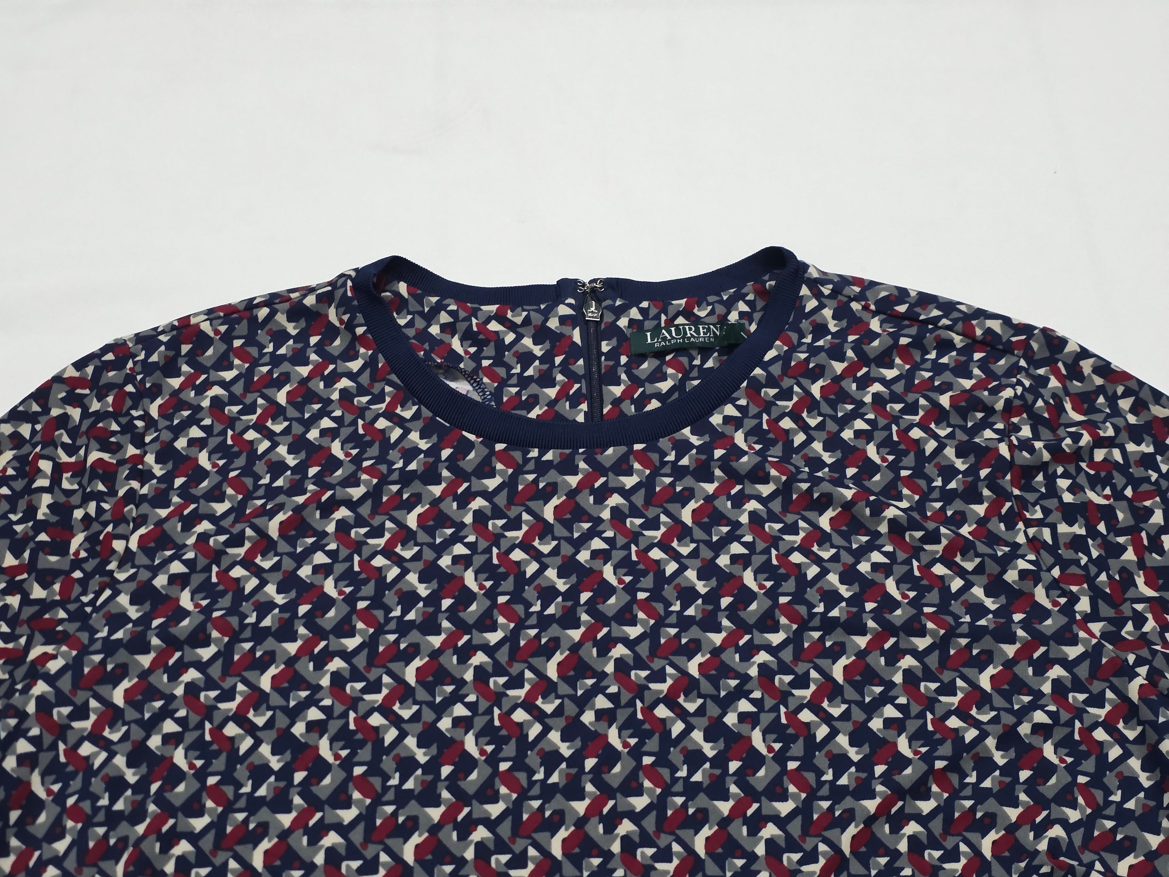 Blusa Ralph Lauren De Mujer Talla 2x Manga.corta Azul/rojo