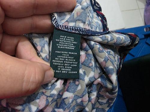 Blusa Ralph Lauren De Mujer Talla 2x Manga.corta Azul/rojo