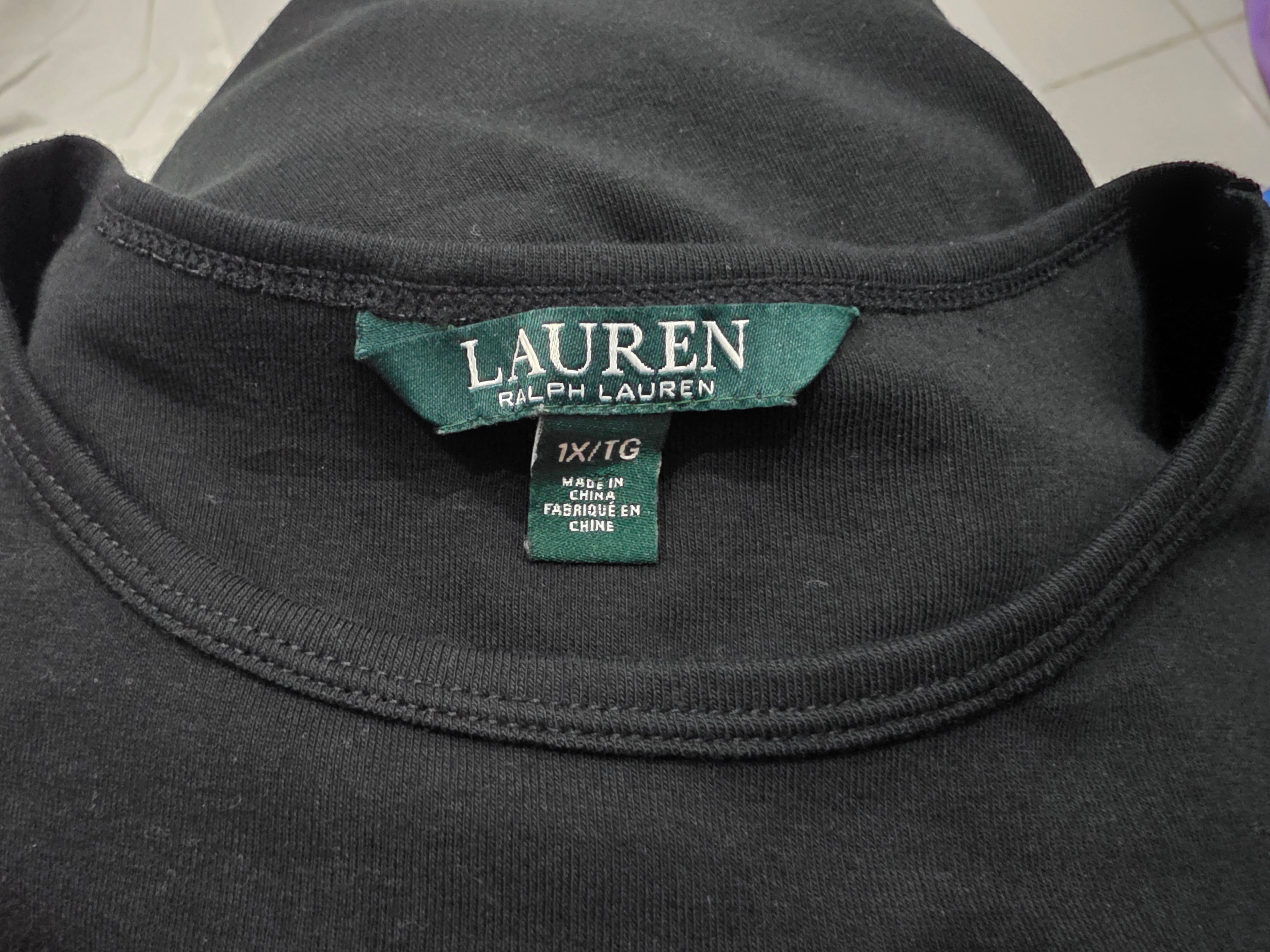 Playera Basica Ralph Lauren Mujer 1x Colornegro Manga Corta