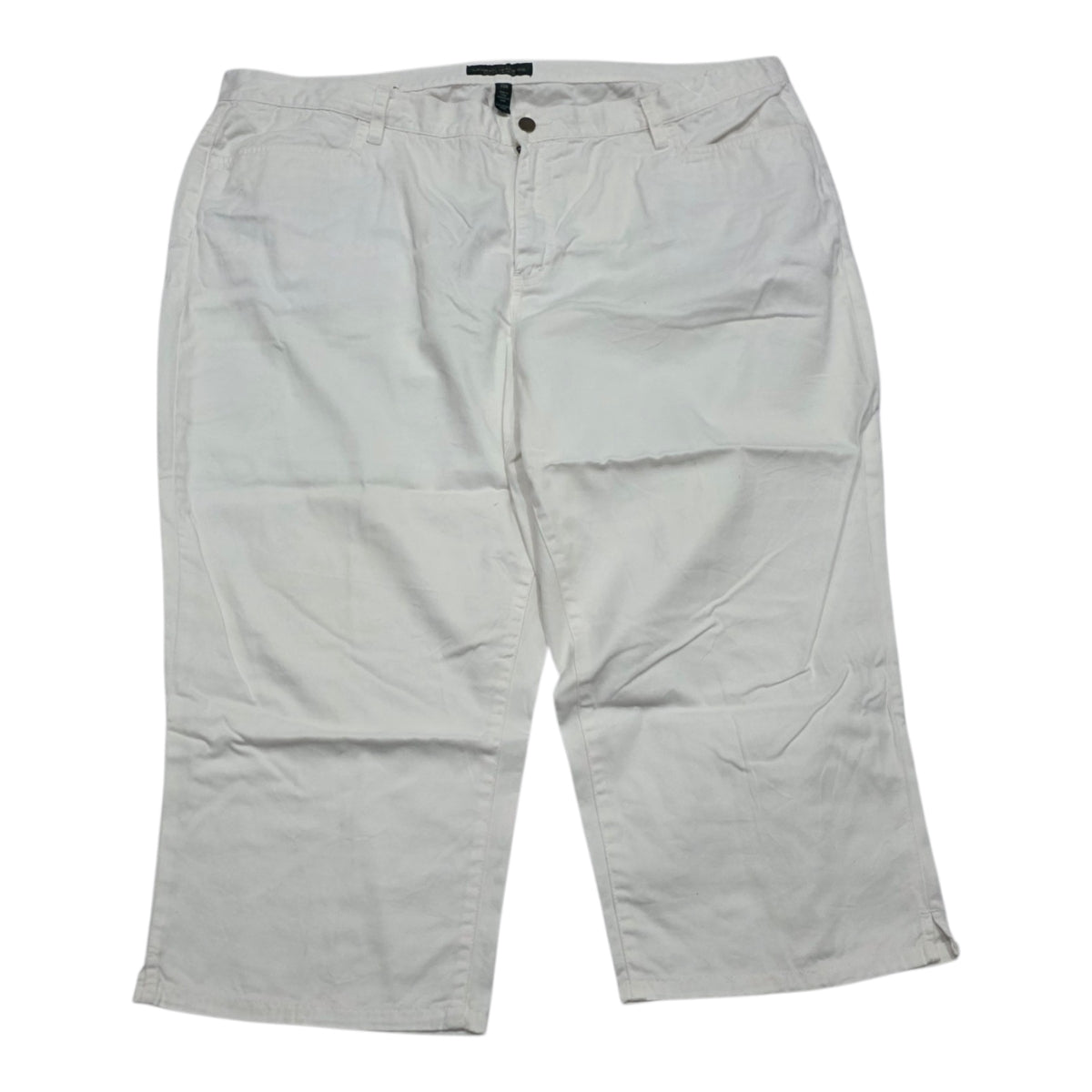 Pantalon Corto Ralph Lauren De Mujer Talla 22w Color Blanco