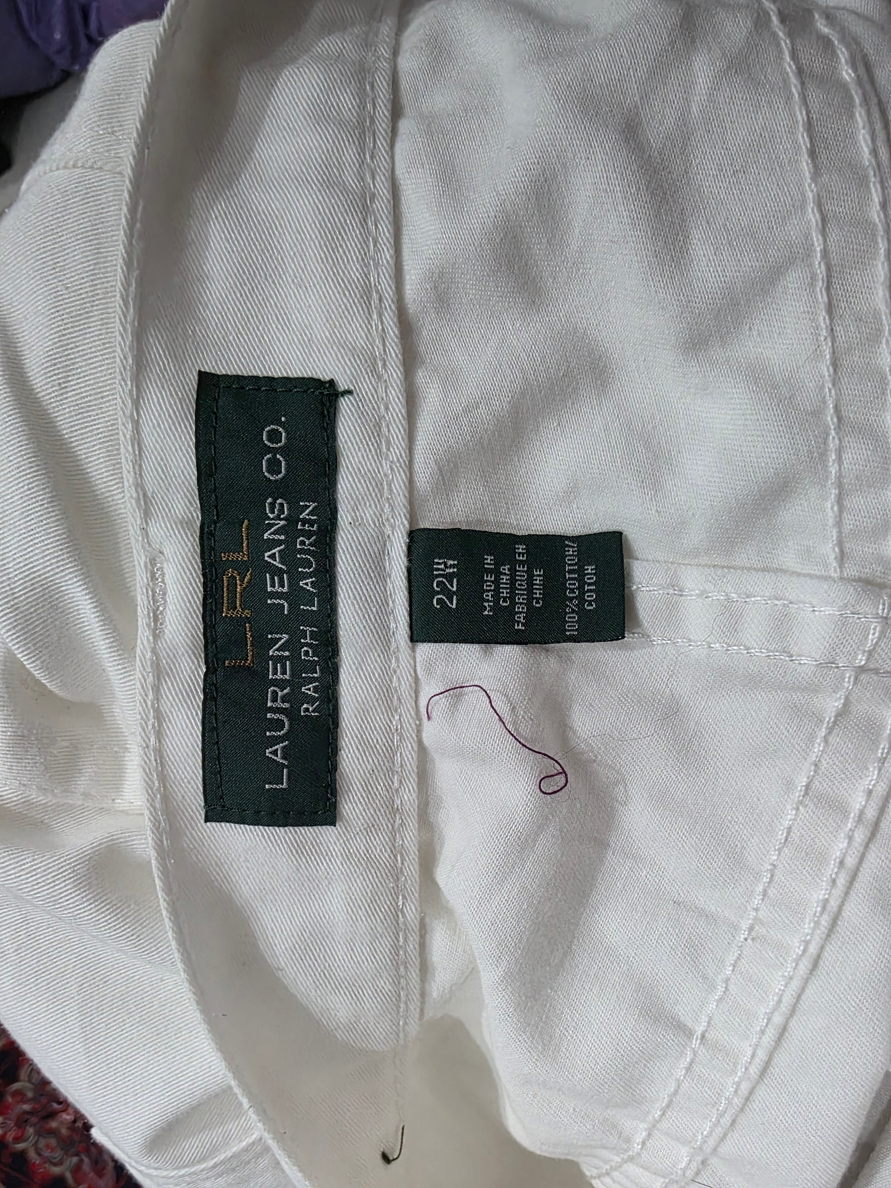 Pantalon Corto Ralph Lauren De Mujer Talla 22w Color Blanco