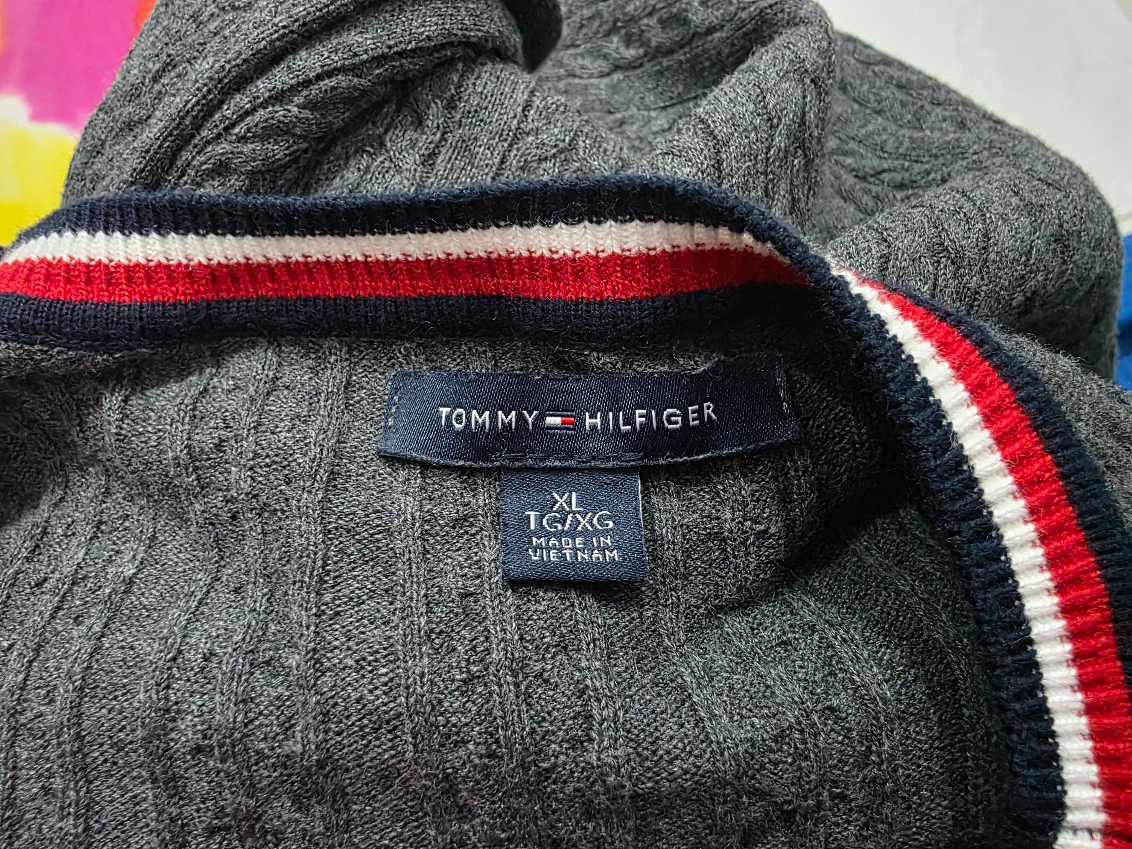 Sueter Tommy Hilfiger De Mujer Extra Grande Color Gris