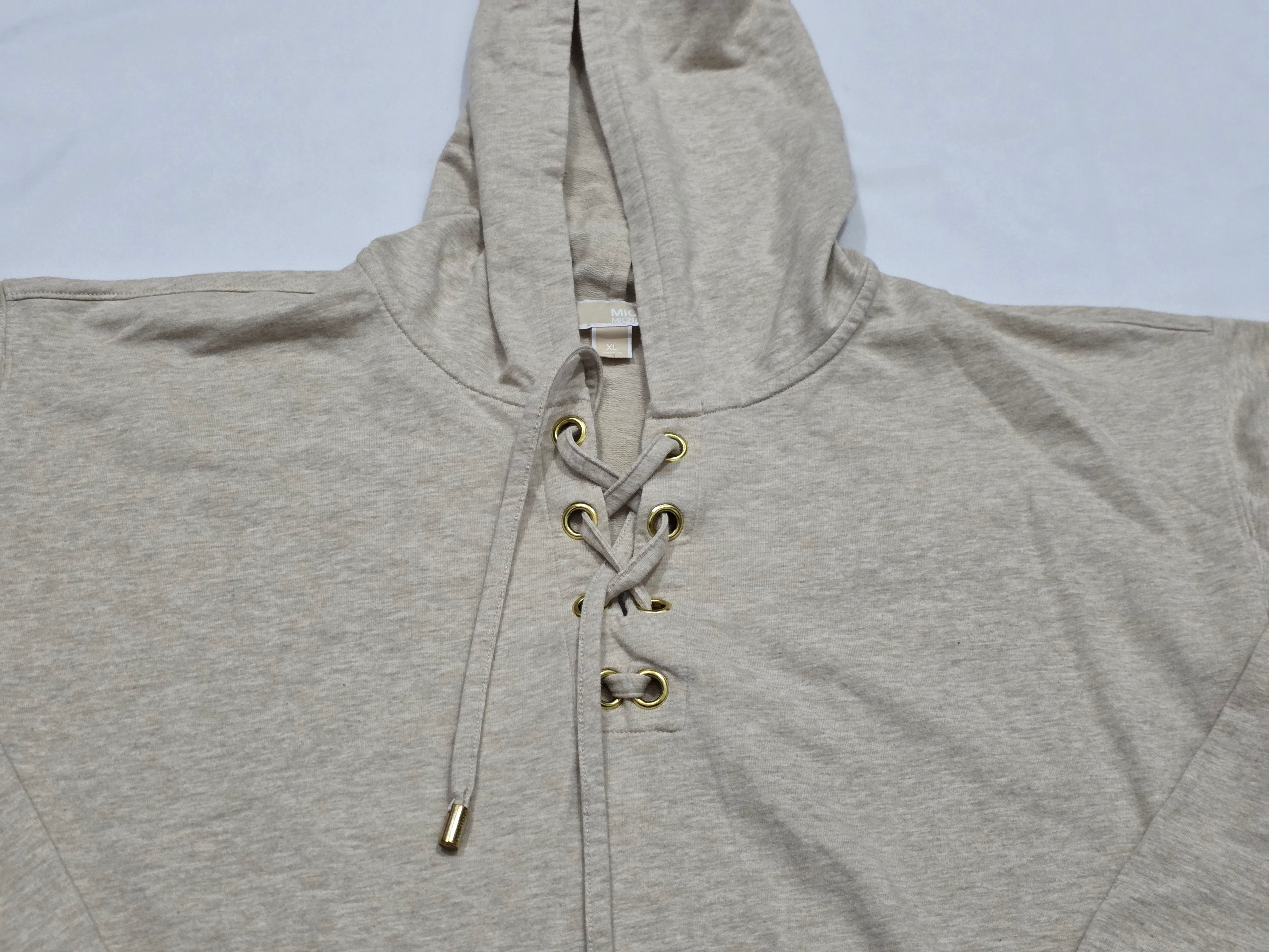 Sudadera Gorro Michael Kors Mujer Extra Grande Color Cafe