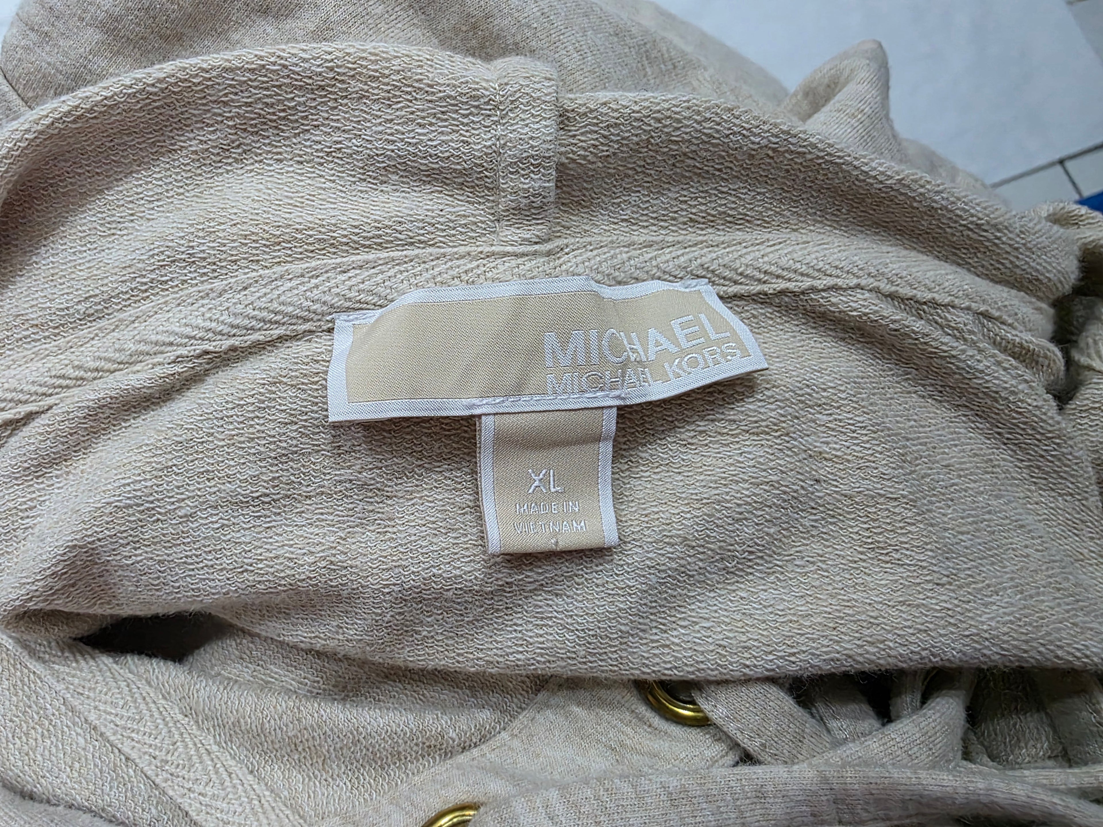 Sudadera Gorro Michael Kors Mujer Extra Grande Color Cafe