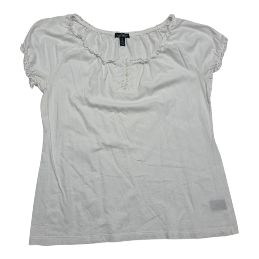 Blusa Ralph Lauren De Mujer Campesina Blanca Extra Grande