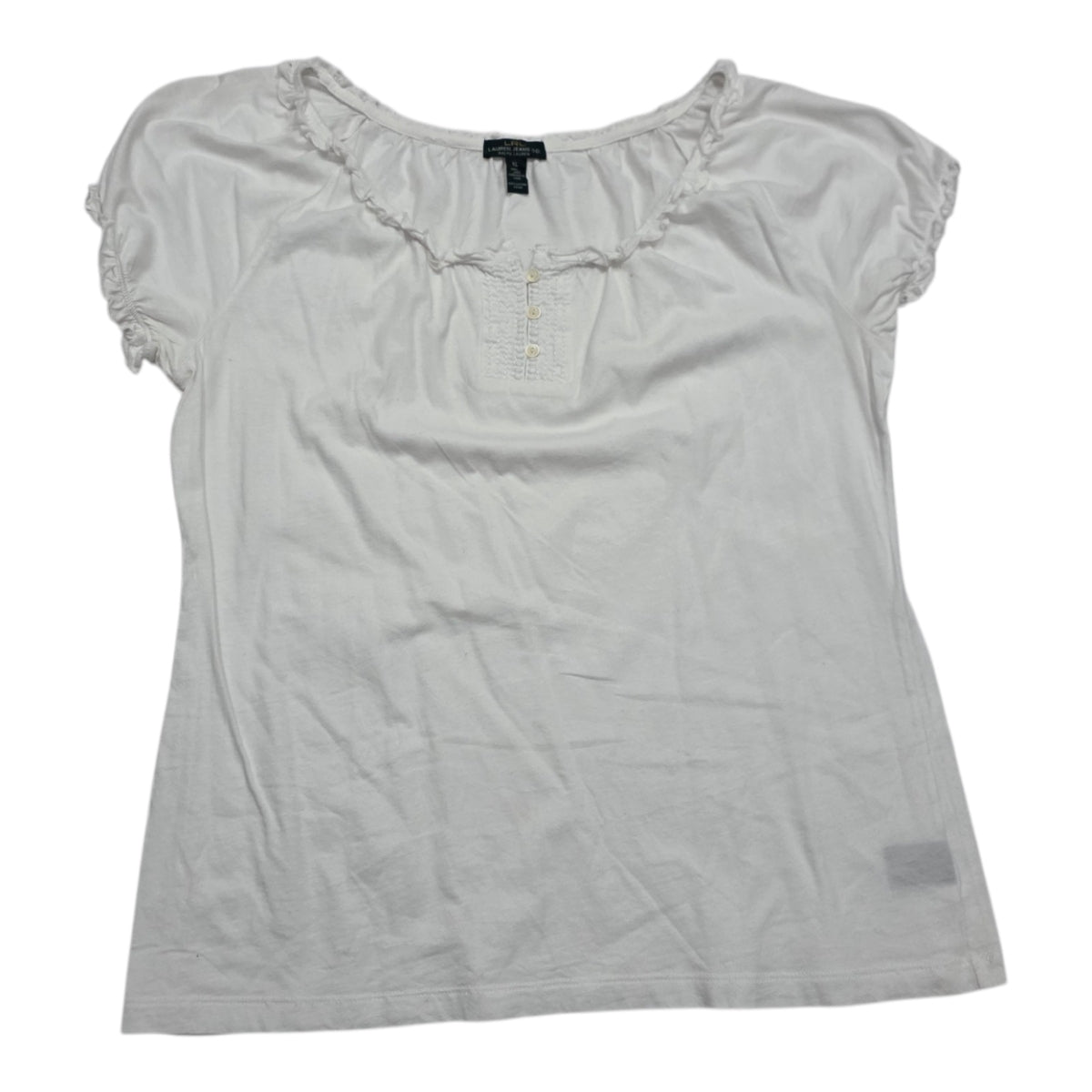Blusa Ralph Lauren De Mujer Campesina Blanca Extra Grande