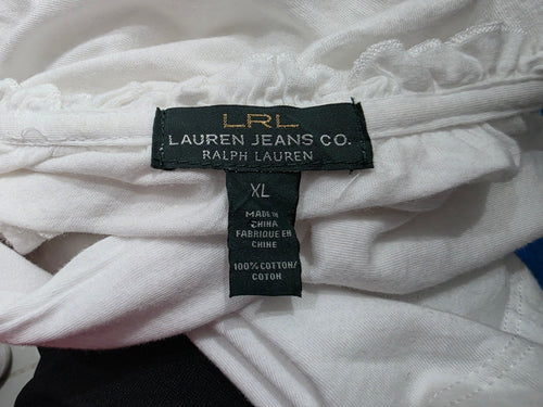 Blusa Ralph Lauren De Mujer Campesina Blanca Extra Grande