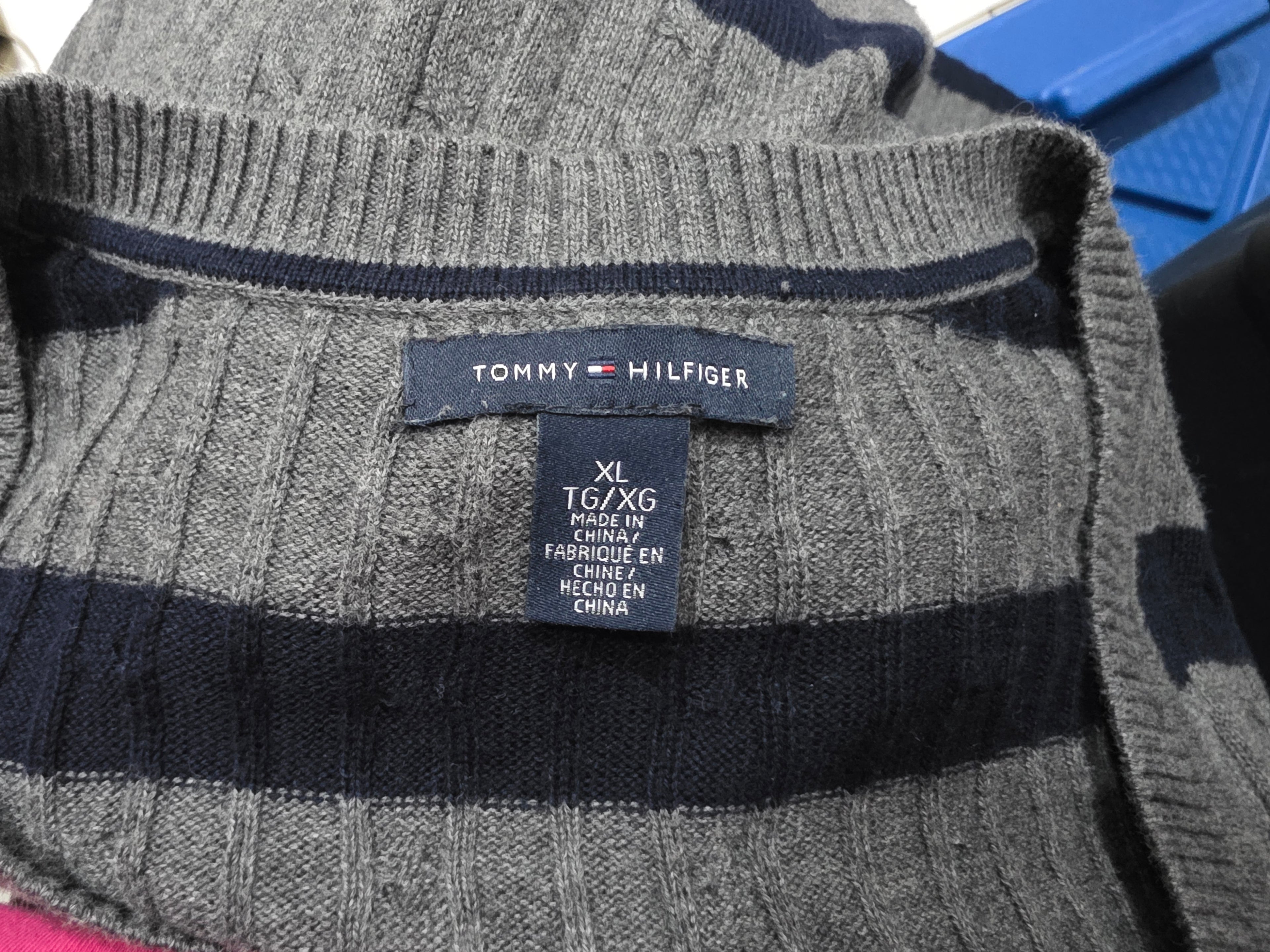 Sueter Tommy Hilfiger De Mujer Extra Grande Gris/negro