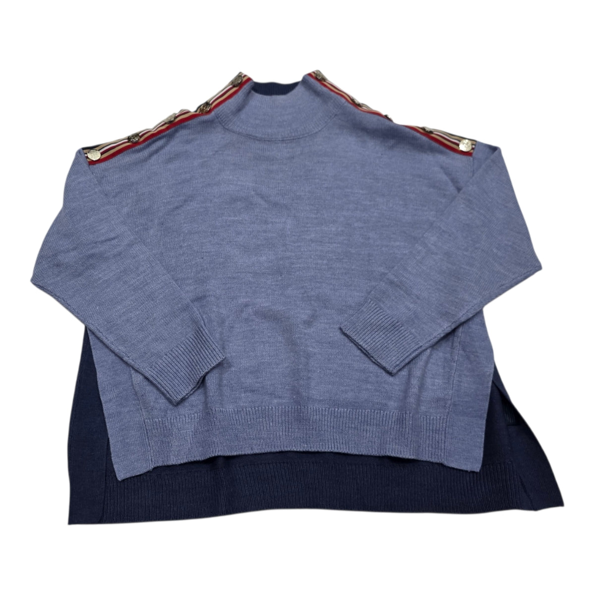 Sueter Tommy Hilfiger Turtle Neck Mujer Extra Grande Azul