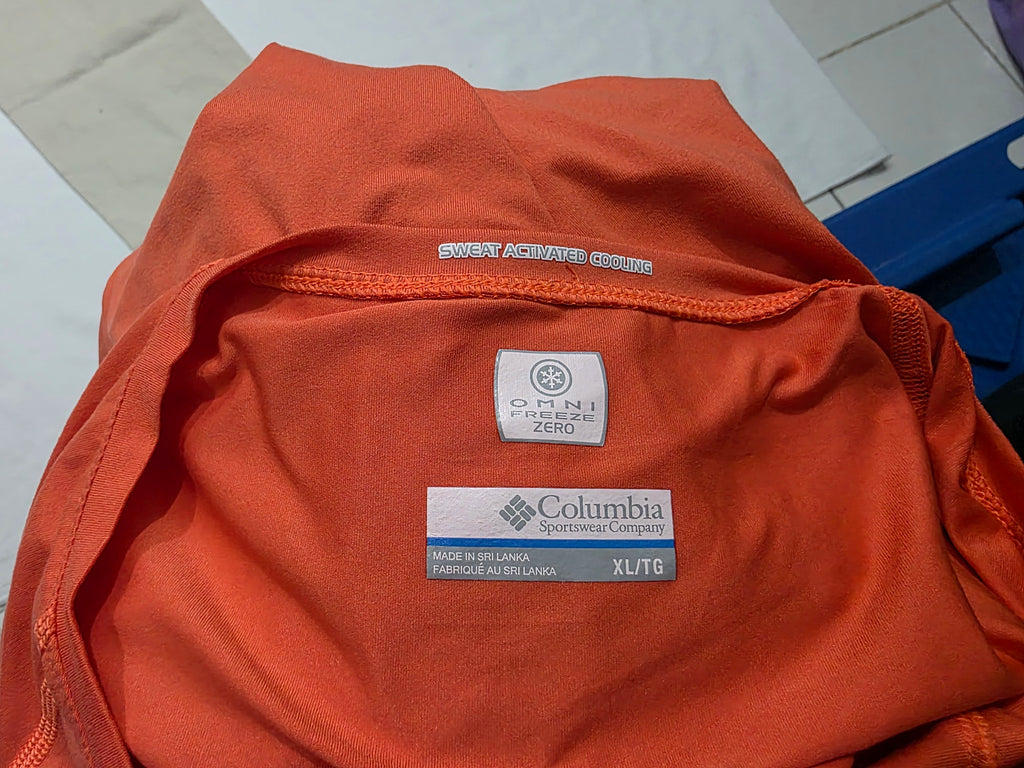 Playera Columbia Omni Freeze Naranja Extra Grande